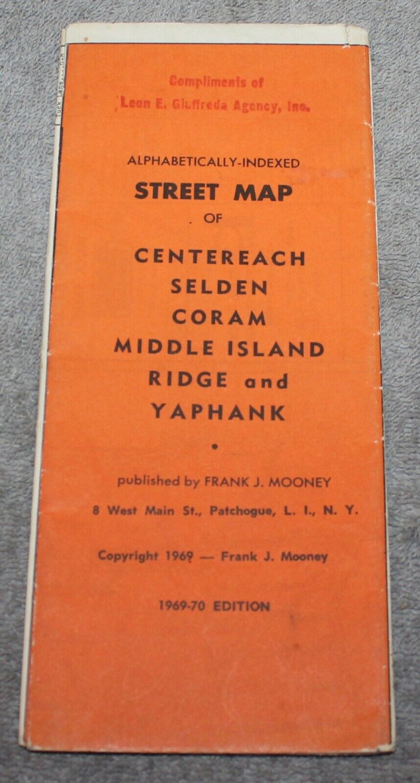1969 ATLAS/MAP SUFFOLK CO CENTEREACH/SELDEN/CORAM/MIDDLE ISLAND/RIDGE/YAPHANK
