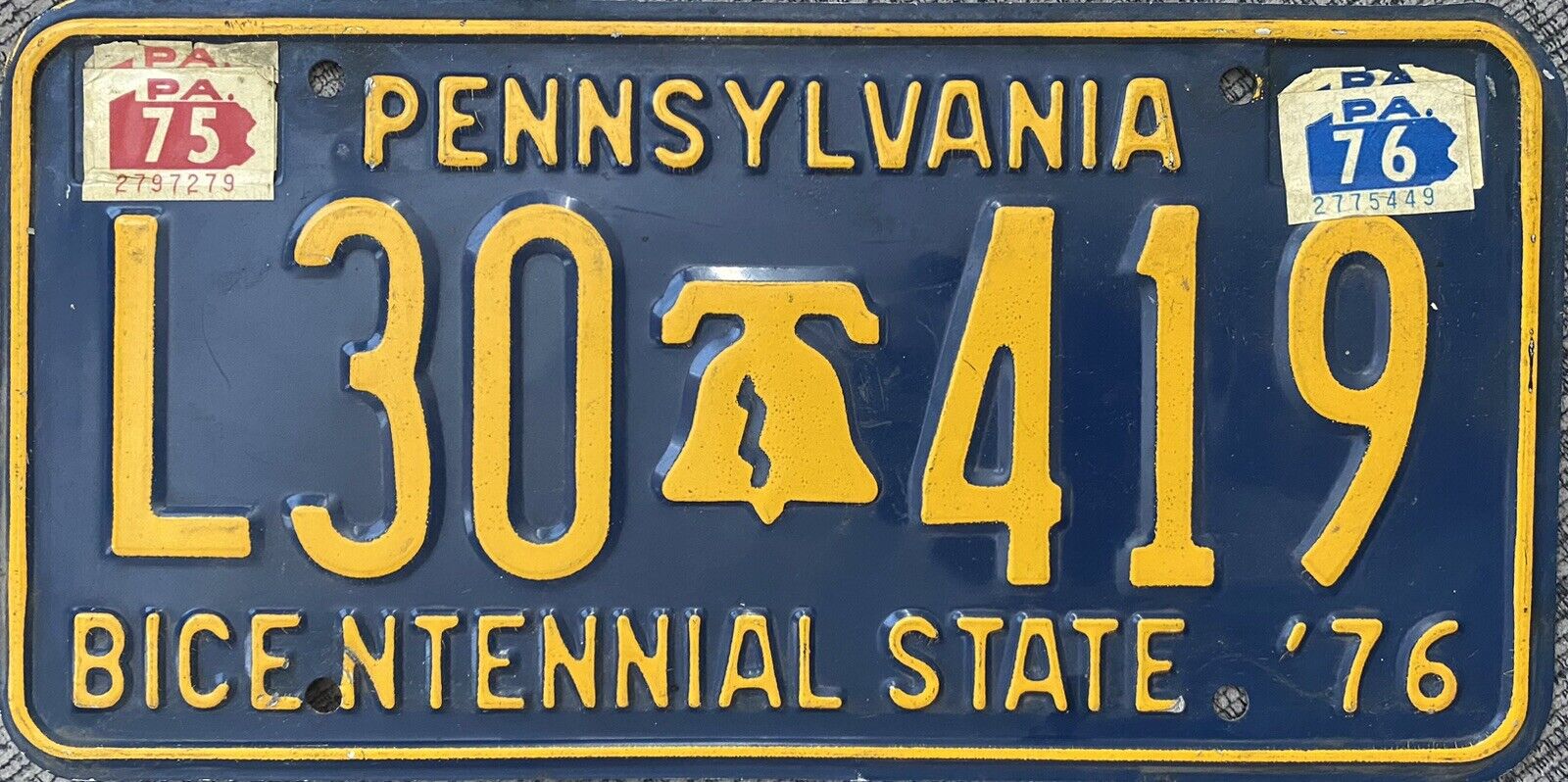1976 EXPIRED Pennsylvania License Plate 
