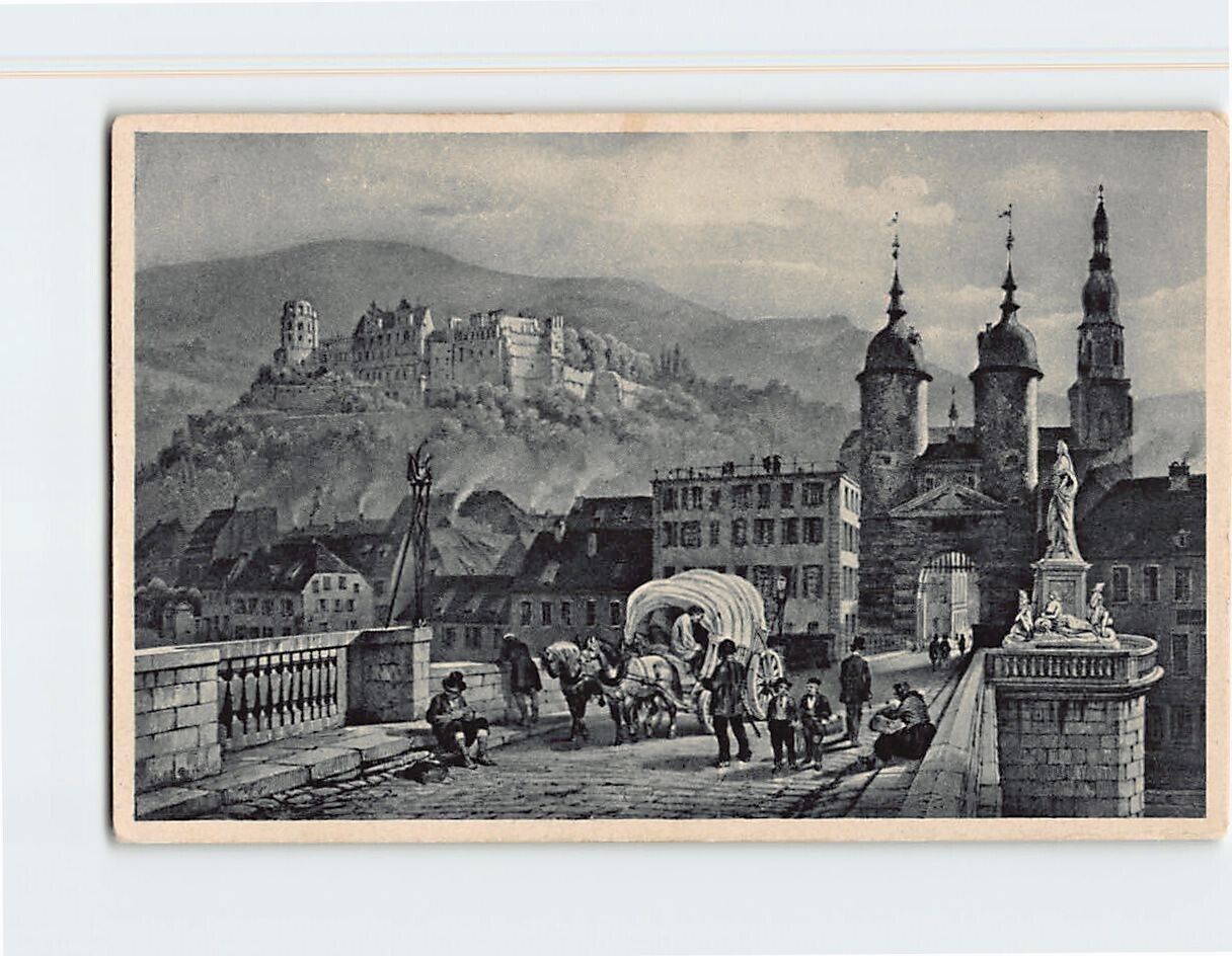 Postcard Das Schloß und Karl Theodor-Brücke, Heidelberg, Germany