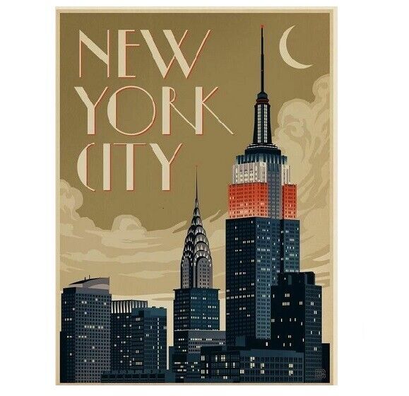829 - New York City Travel Poster Vintage Fridge Refrigerator Magnet