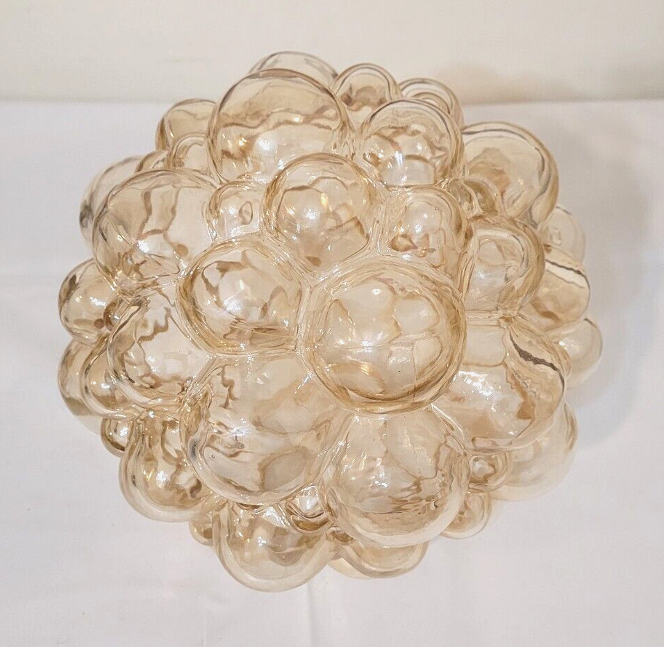 Mid Century Helena Tynell Limburg Bubble Hanging Light Lamp MCM Antique Glass