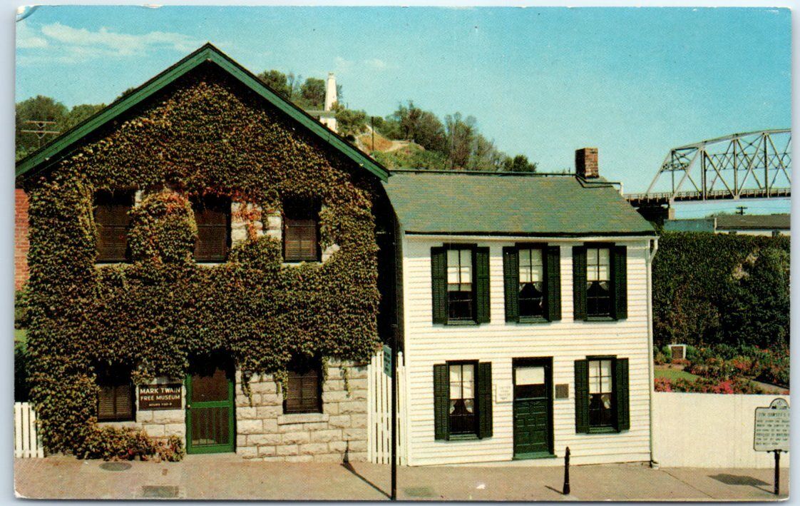 Postcard - The Museum and Mark Twain Boyhood Home at Hannibal, Missouri