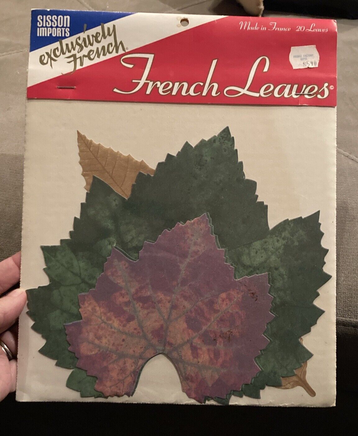 Sisson French Grape Leaves Thanksgiving  Decorations 20 Piece Fine Parchment