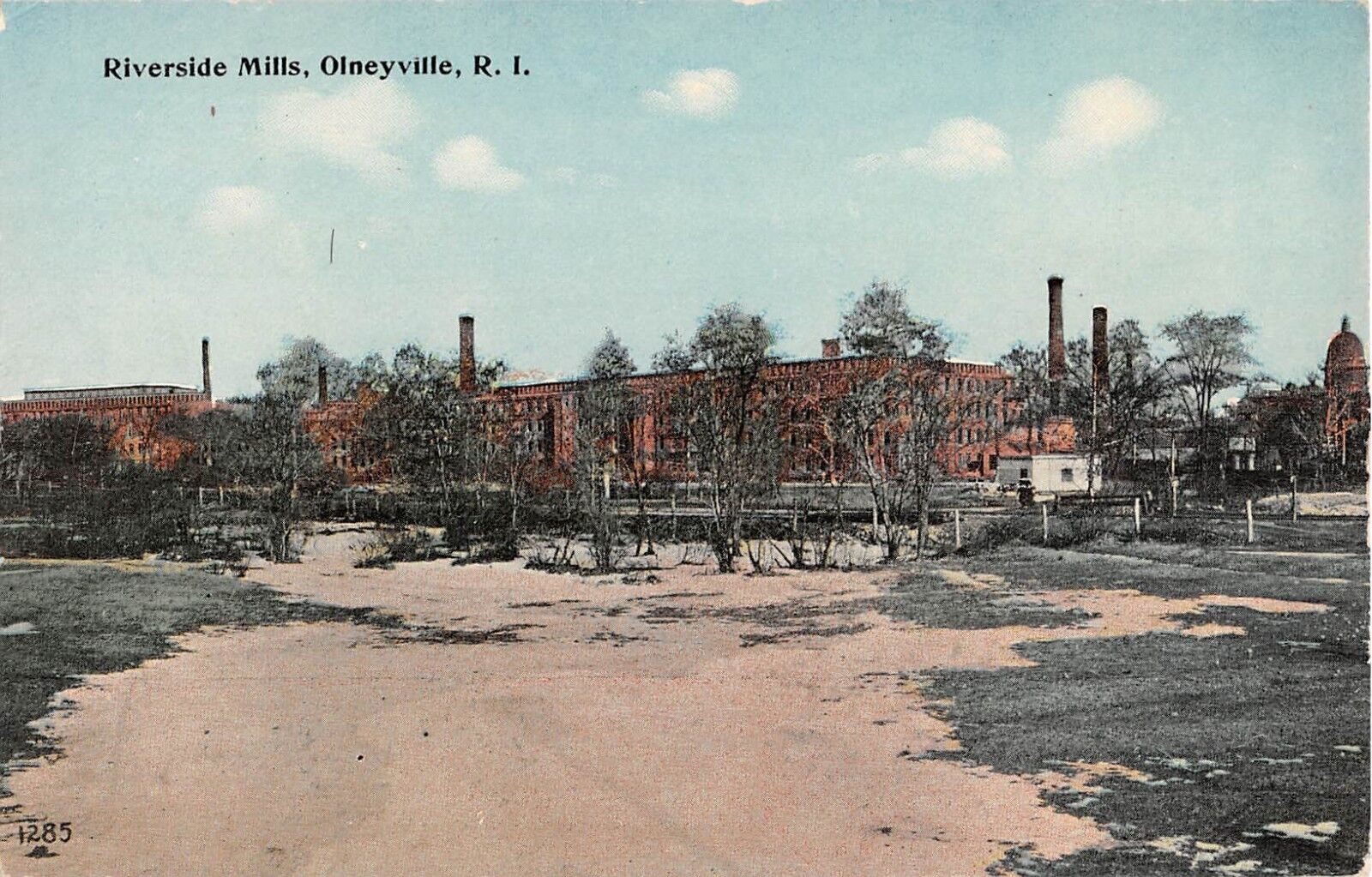 c.1910 Riverside Mills Olneyville RI post card