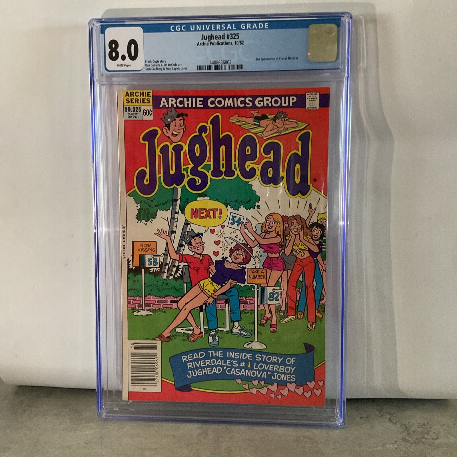Jughead 325 2nd Appearance Of Cheryl Blossom 1982 CGC 8.0 Archie Comics Group