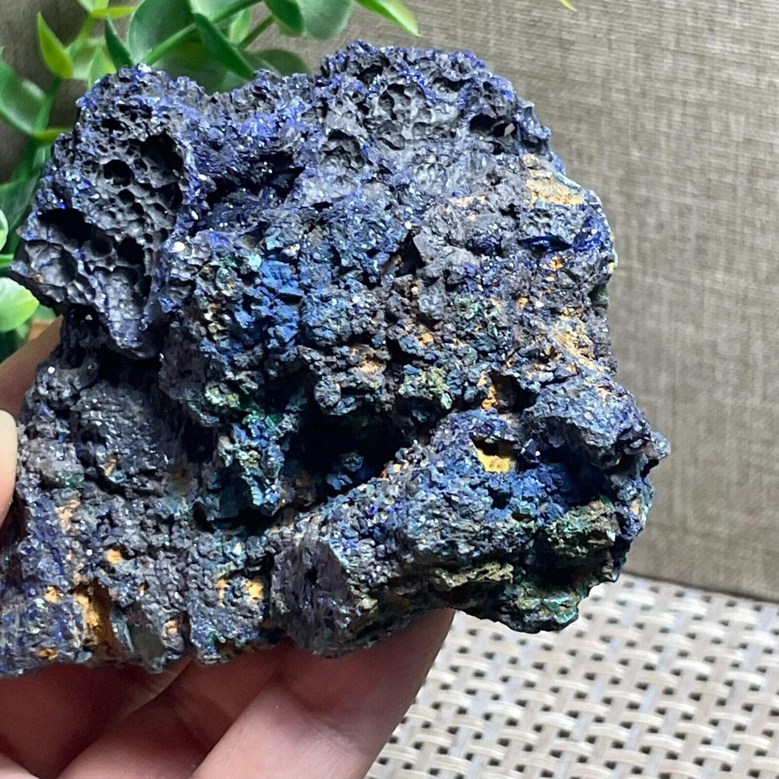 200g RAW Natural Blue Copper Mine / Malachite Crystal Mineral Samples A2
