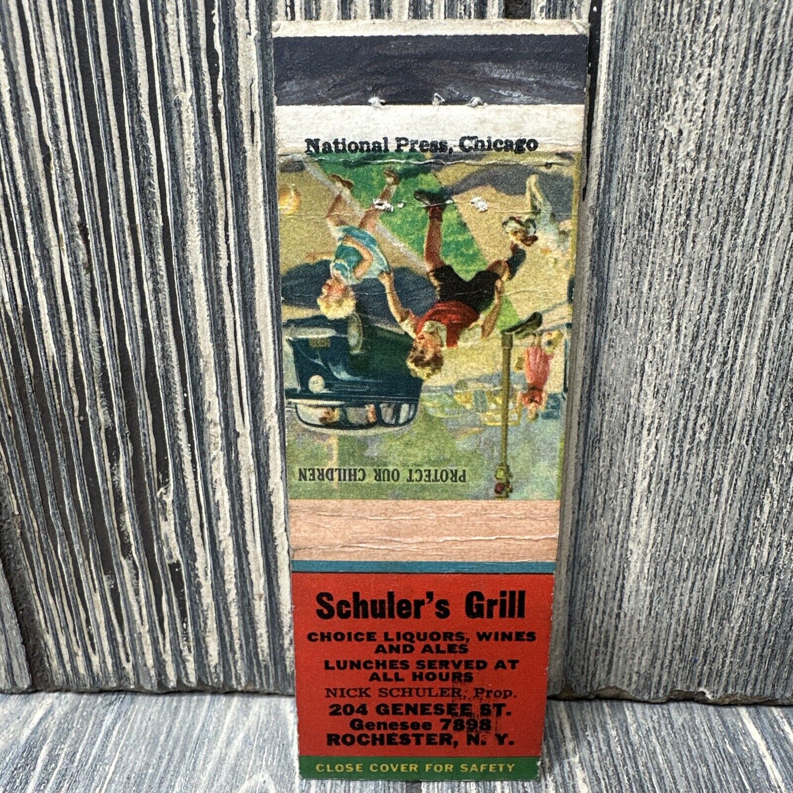 Vintage Schuler's Grill Rochester NY Matchbook Advertisement