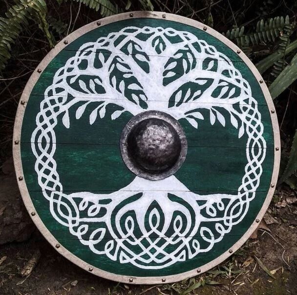 Handmade Wooden viking round shield - Free Customization