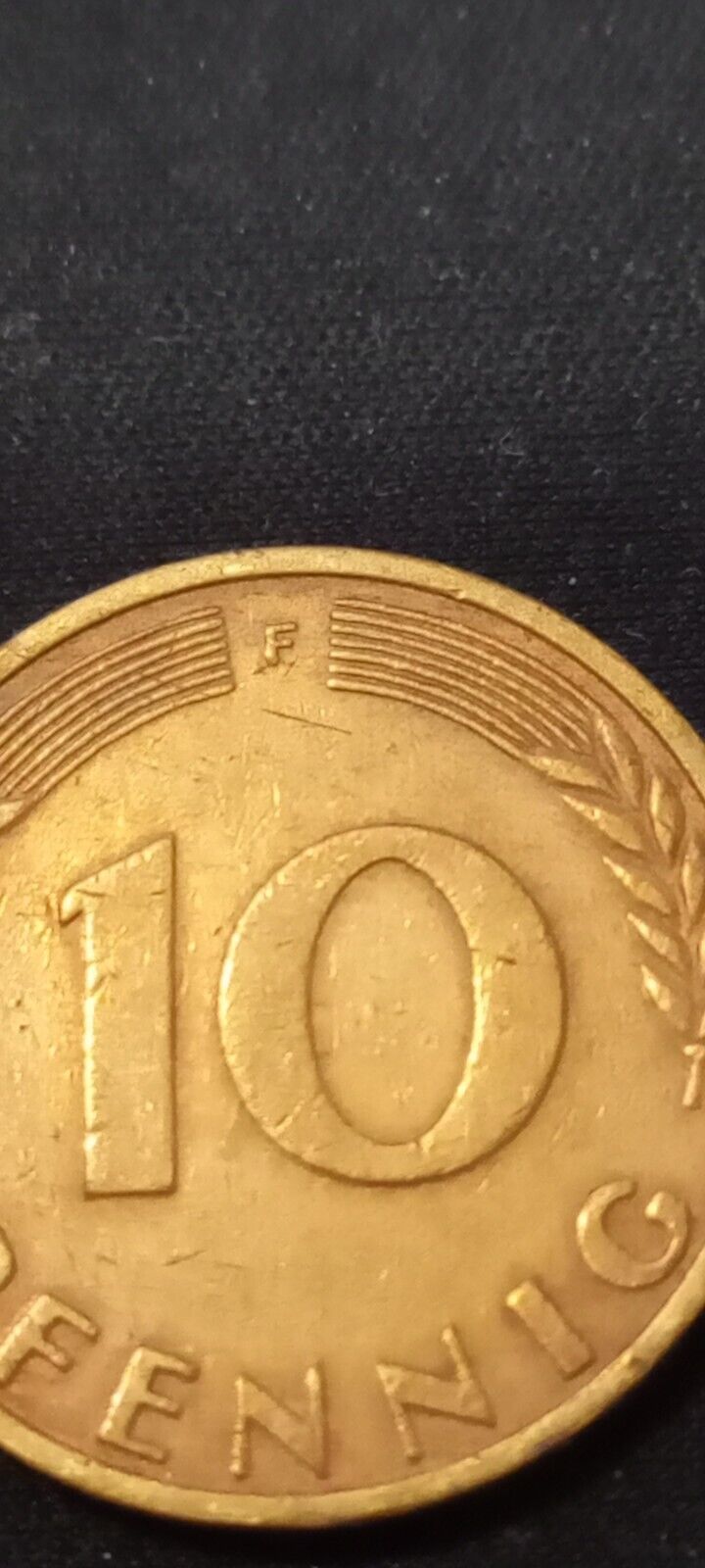 Bundesrepublic Deutschland  10 Pfennig 1950 F Coin, Rare