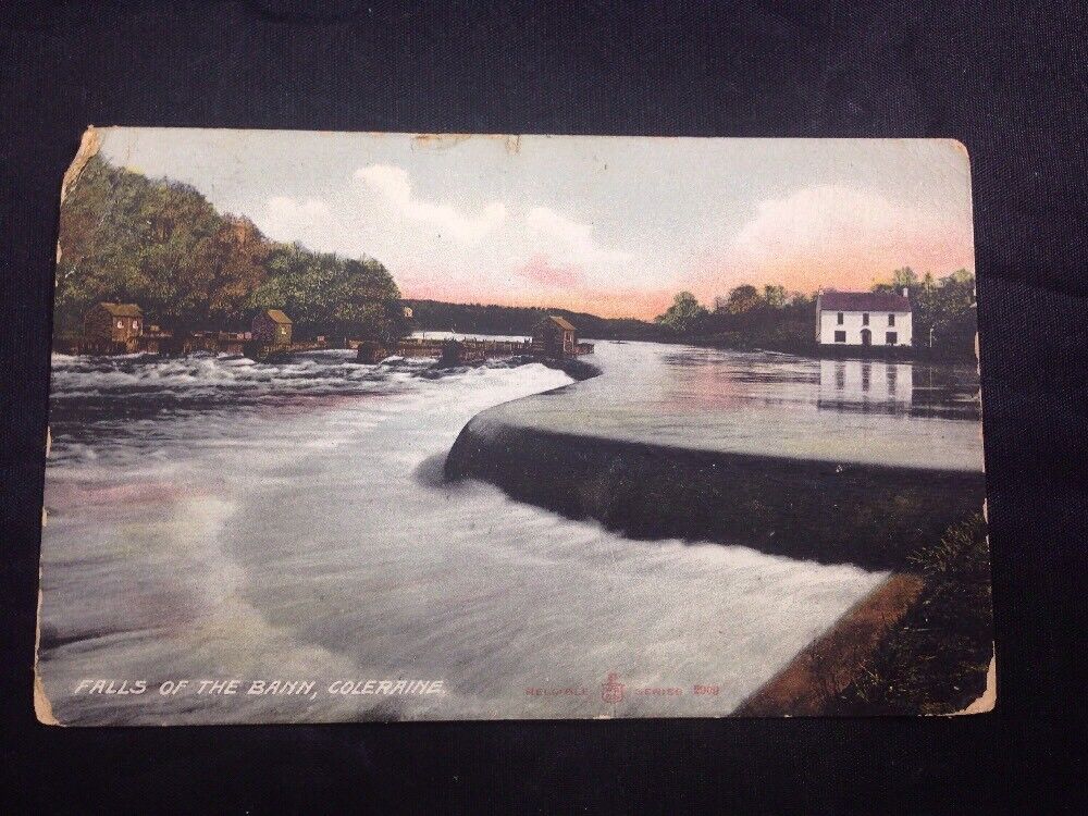 Coleraine Falls of the Bann Northern Ireland Vintage Color Postcard Posted 1906