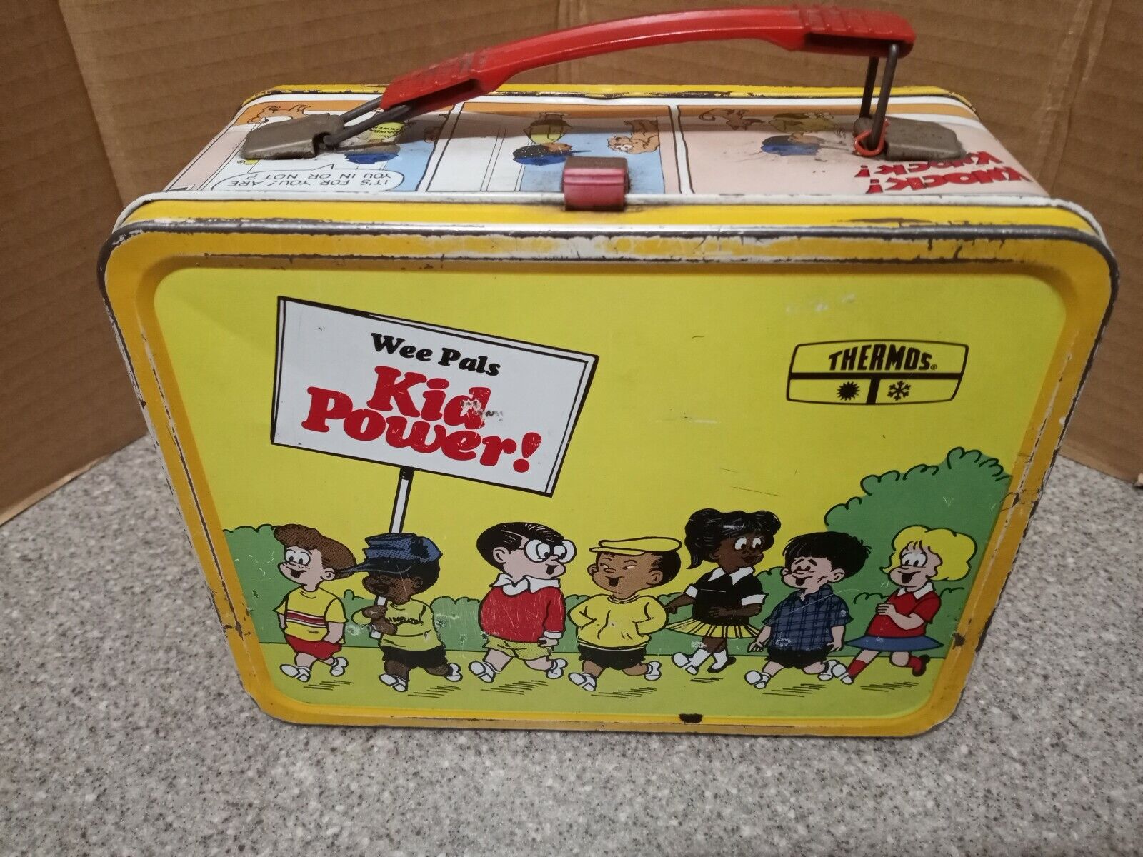 Vintage Metal Lunchbox, WEE PALS Kid Power , 1973 by King-Seeley,