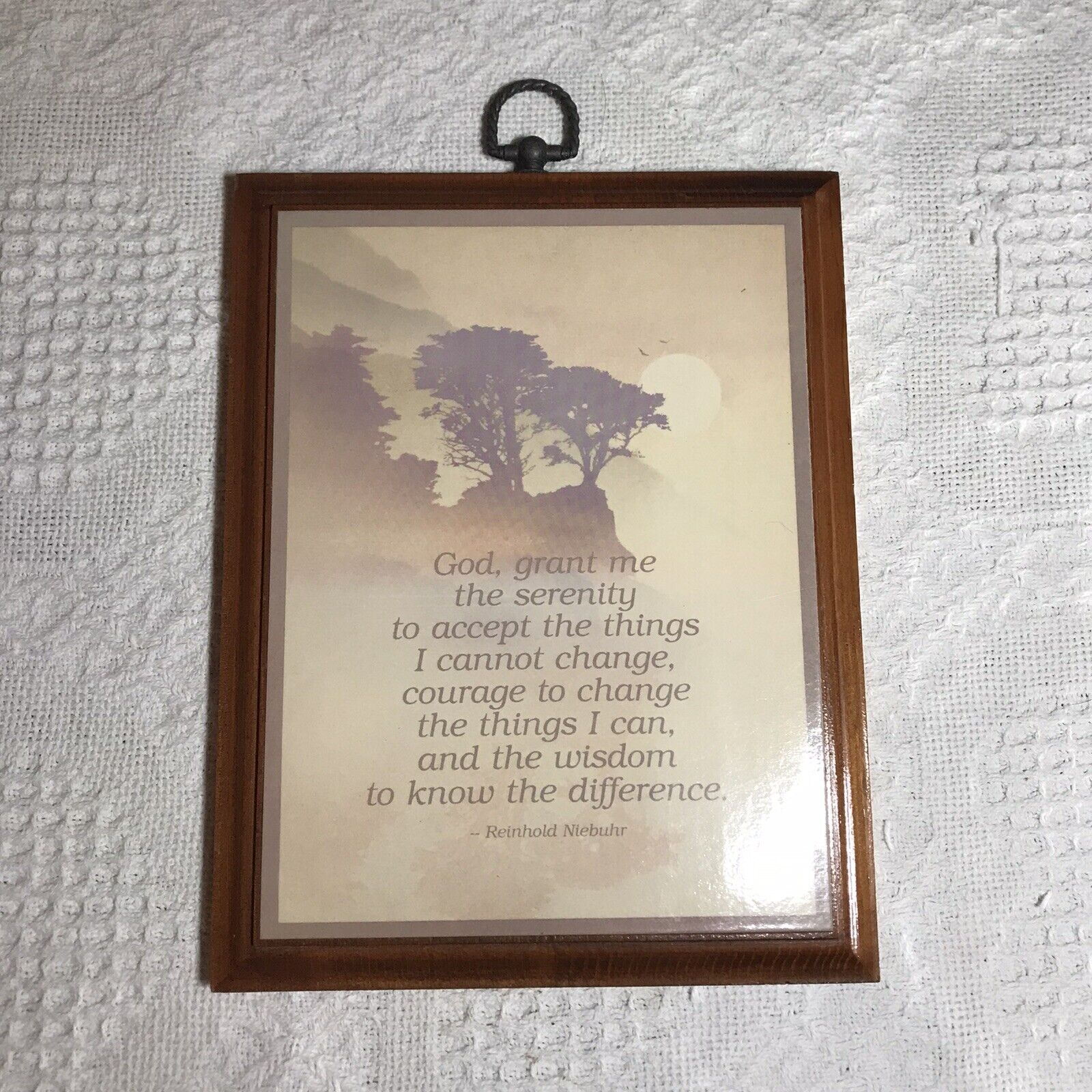 Vintage Serenity Prayer Wooden Plaque Wall Hanging Decor By Reinhold Niebuhr