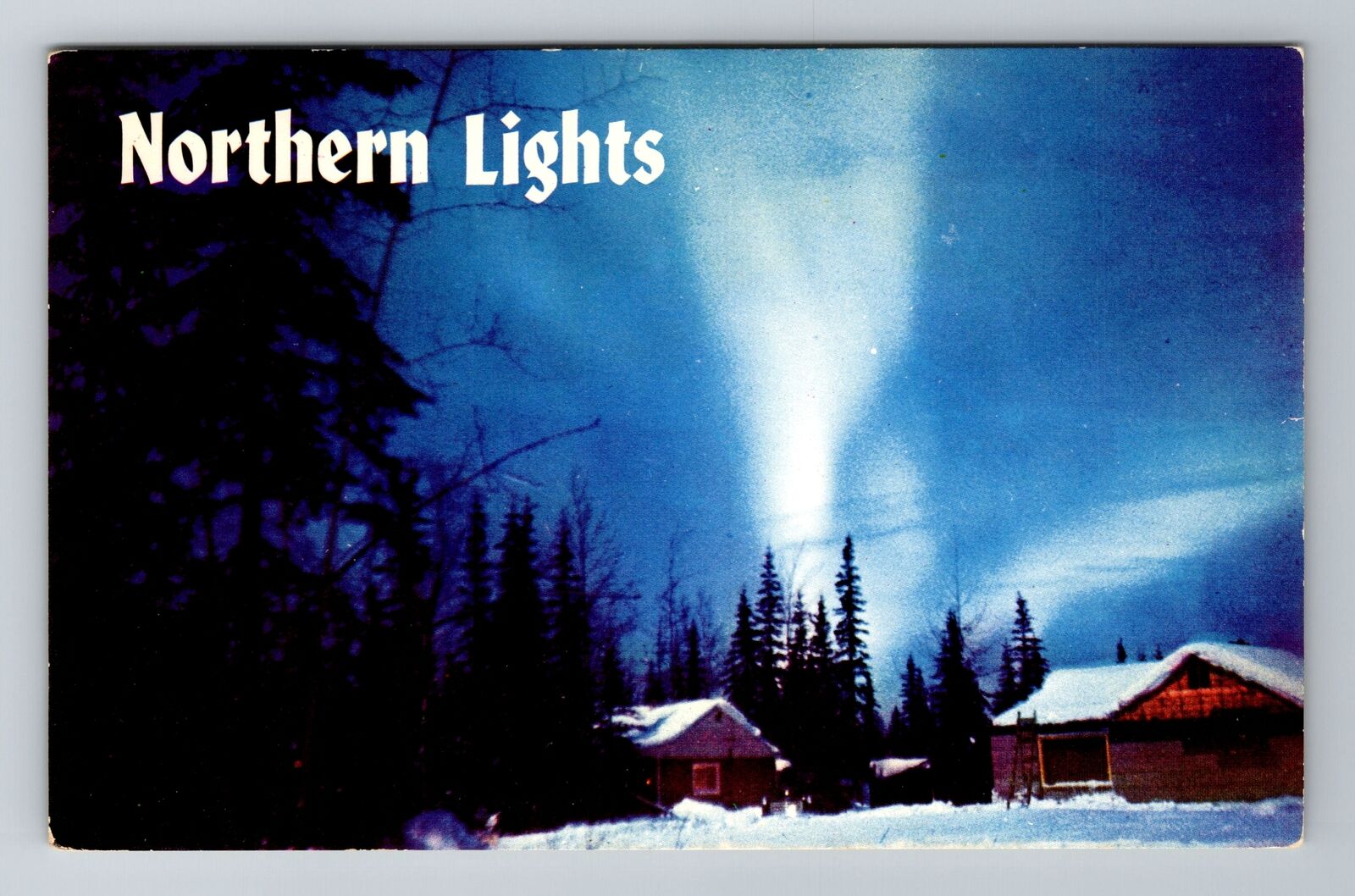 Fairbanks AK-Alaska, The Northern Lights, Antique, Vintage Souvenir Postcard