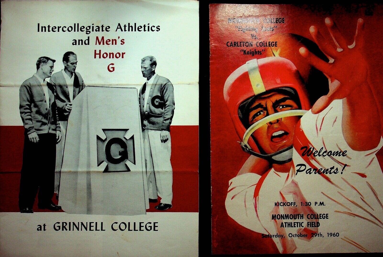 1960 Grinnell College INTERCOLLEGIATE ATHLETIC MEN\'S HONOR/WELCOME PARENTS-E13-C
