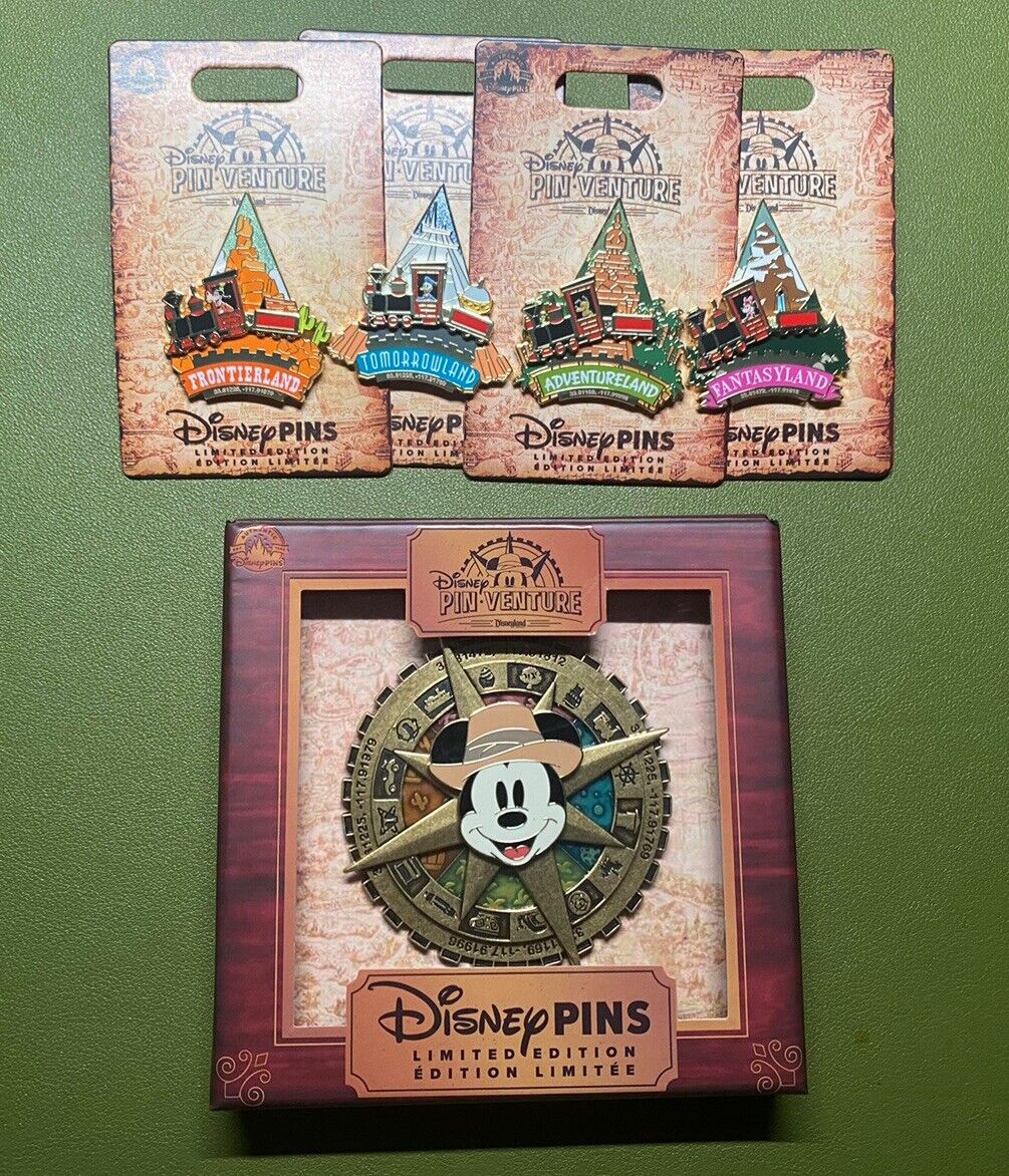 2024 Disney Parks Pin Venture Super Jumbo MM Compass LE 500 With All 4 Lands