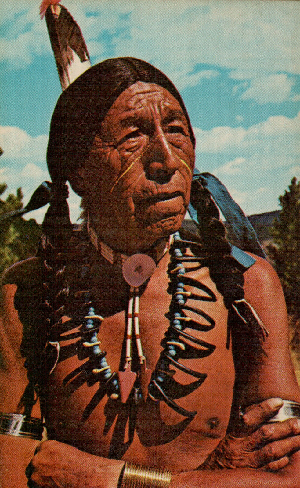 Postcard The Red Man Native American Indian Vintage READ