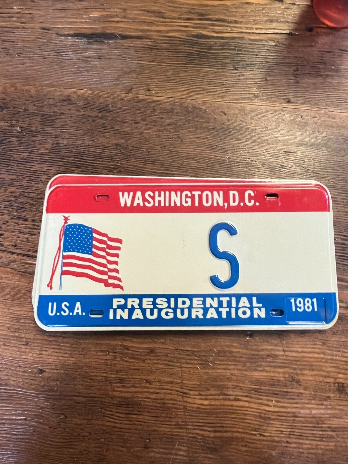 1981Washington D.C. License Plate  Presidential Inauguration 1981 USA Unused #S