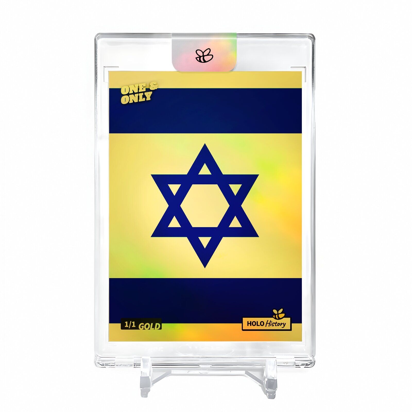 FLAG OF ISRAEL 1948 Card 2023 GleeBeeCo Holo History #FL19 - NICE *GOLD* 1/1