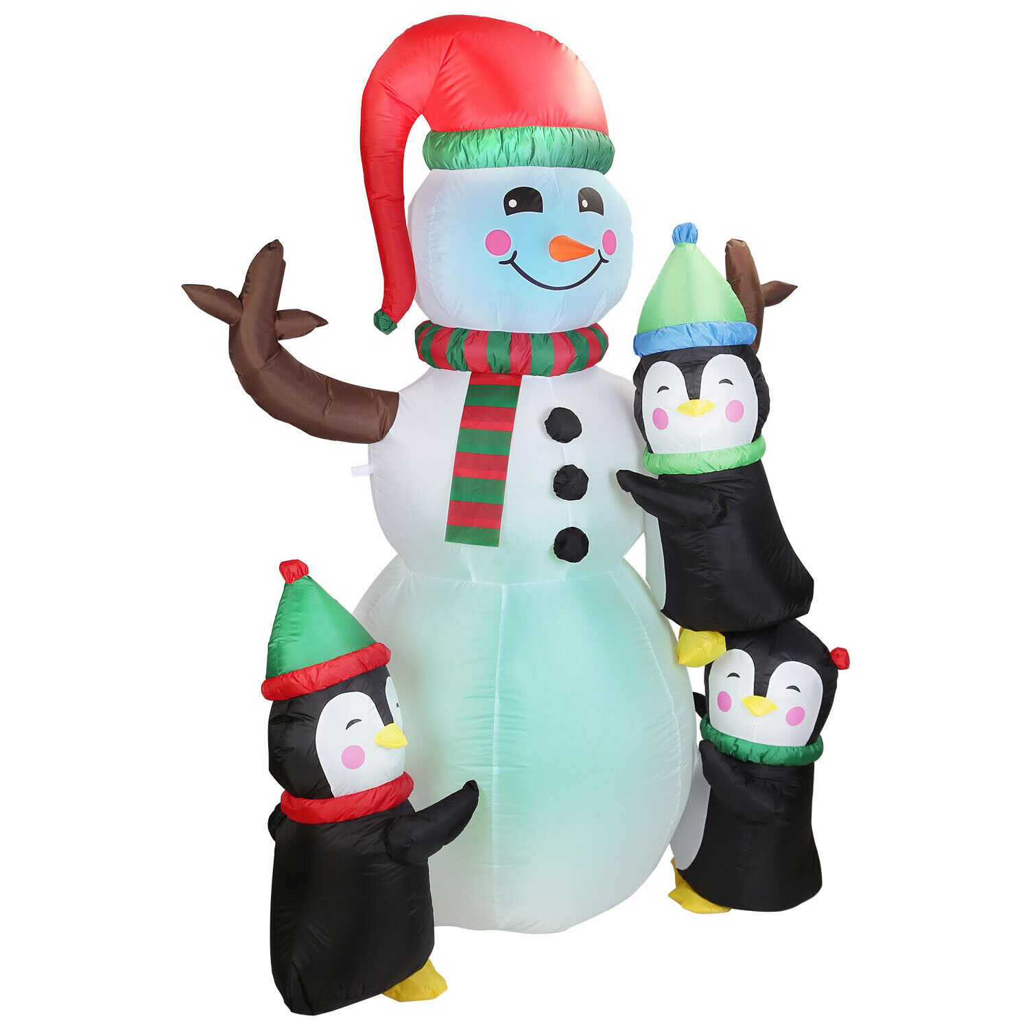 5.9FT Christmas Inflatable Snowman Penguin Blow Up Outdoor Xmas Garden Snowman