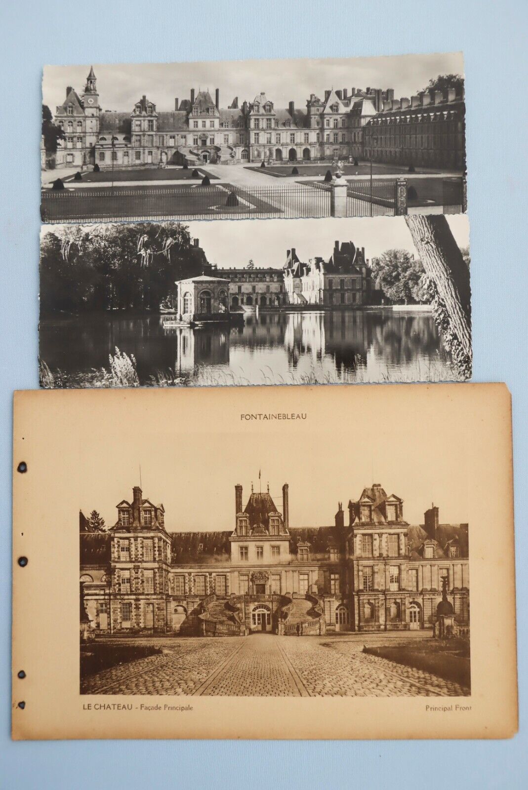 Rare Antique Chateau Fontainebleau France Glossy Photo Postcards & Print