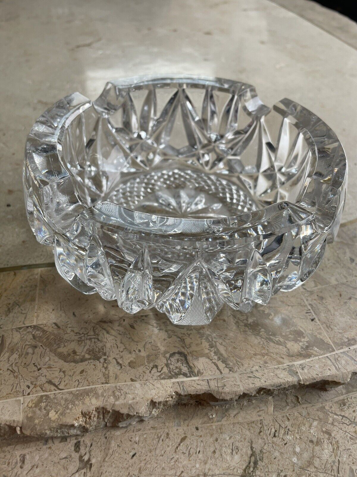 Ornate Crystal Ashtray Antique Style