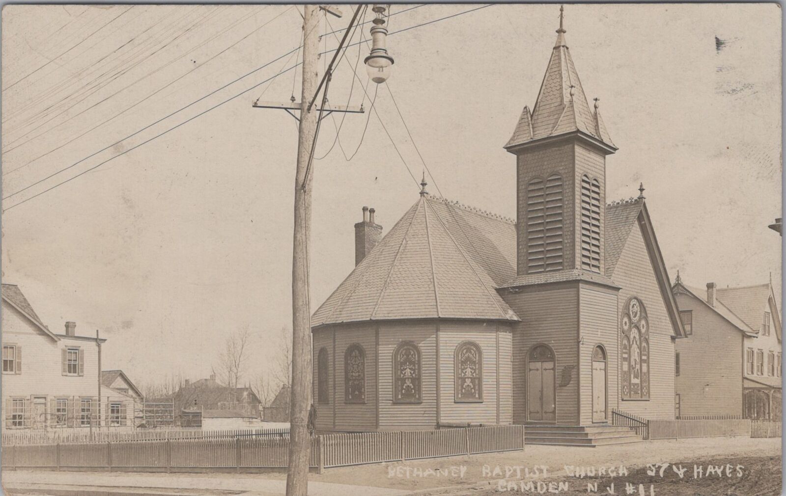 Bethany Baptist Church Camden New Jersey Camden Times c1910s RPPC Postcard