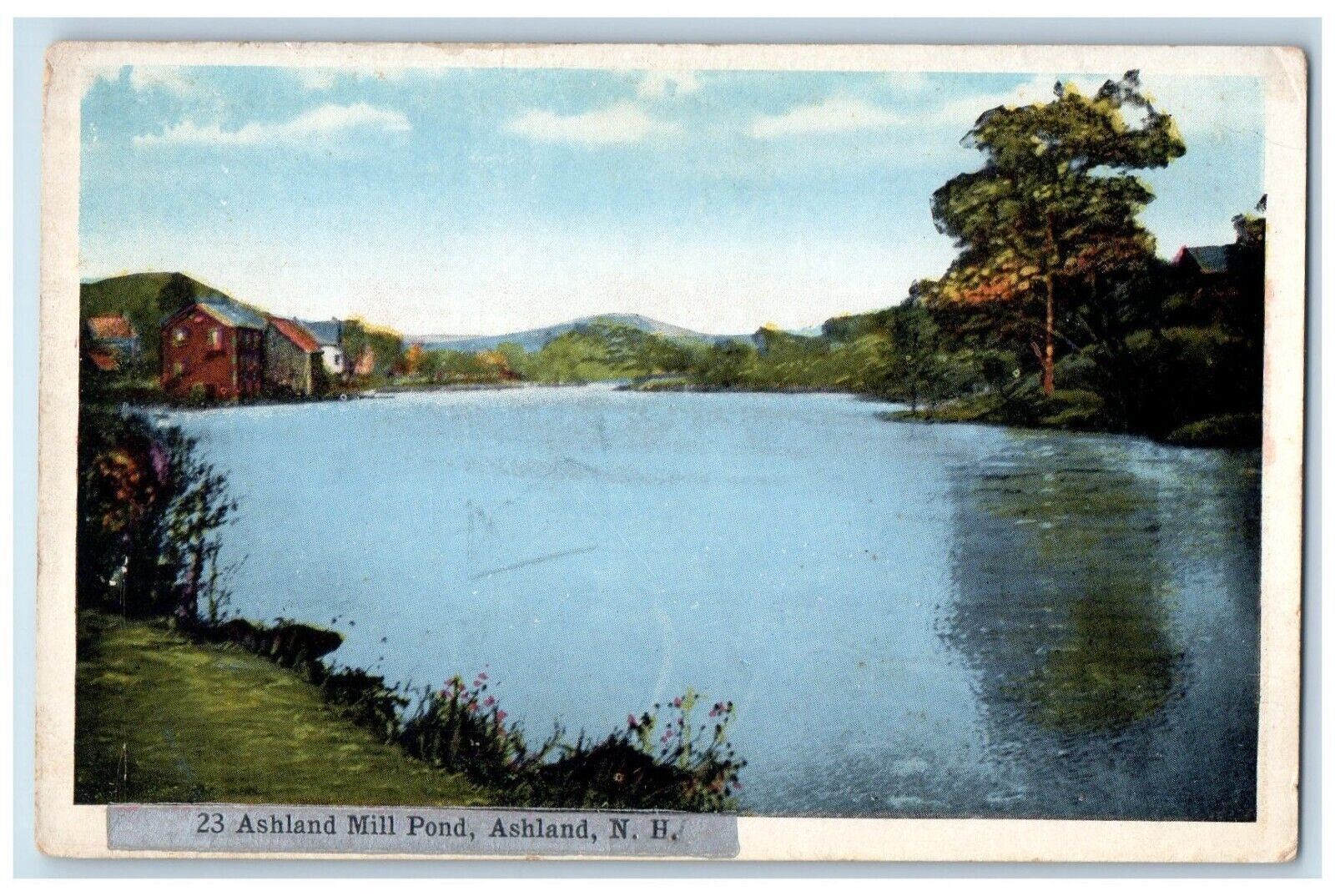 c1920\'s Ashland Mill Pond Ashland New Hampshire NH Unposted Postcard