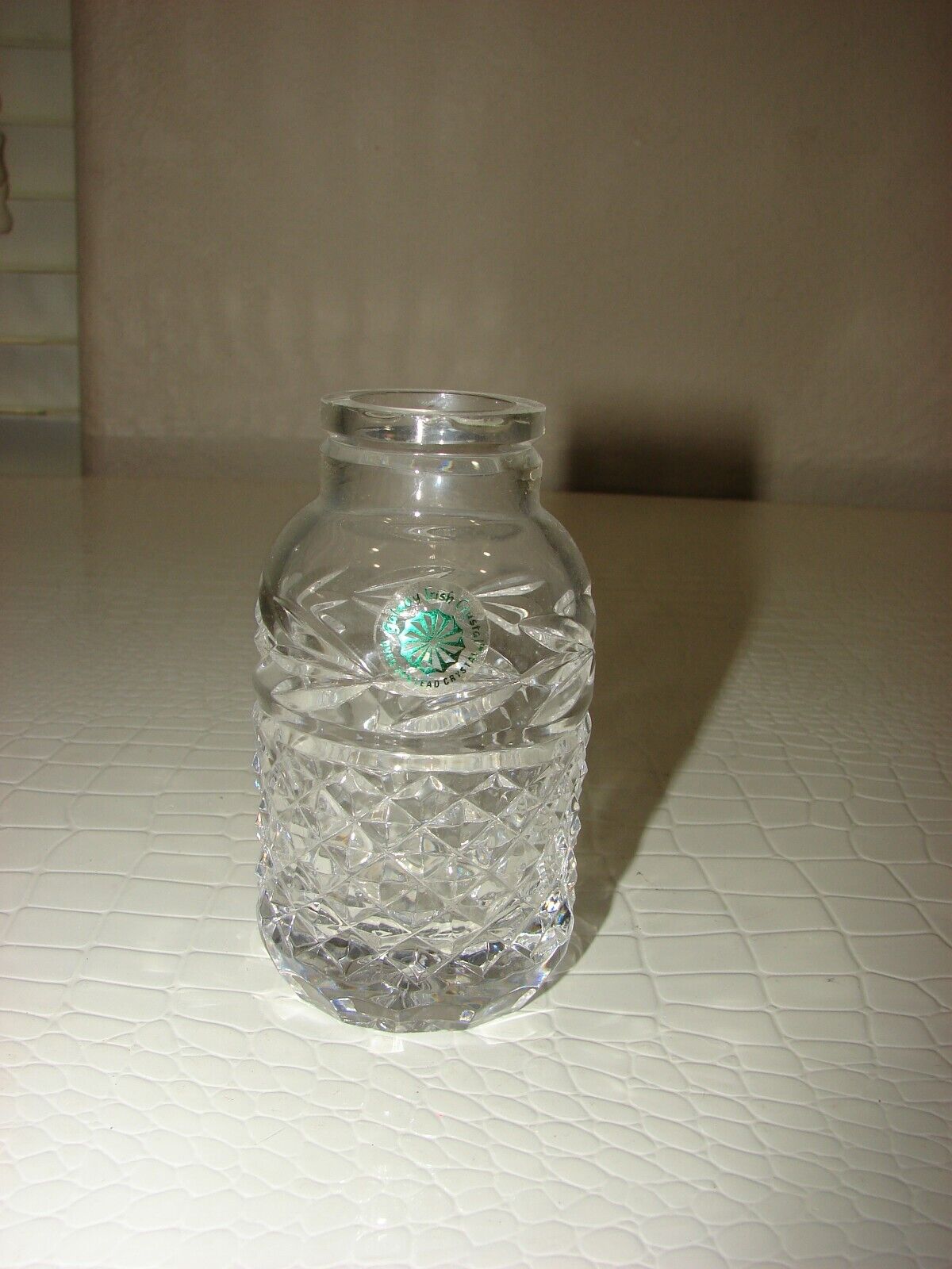 Vintage Galway Irish Lead Crystal Cut Glass Bottle