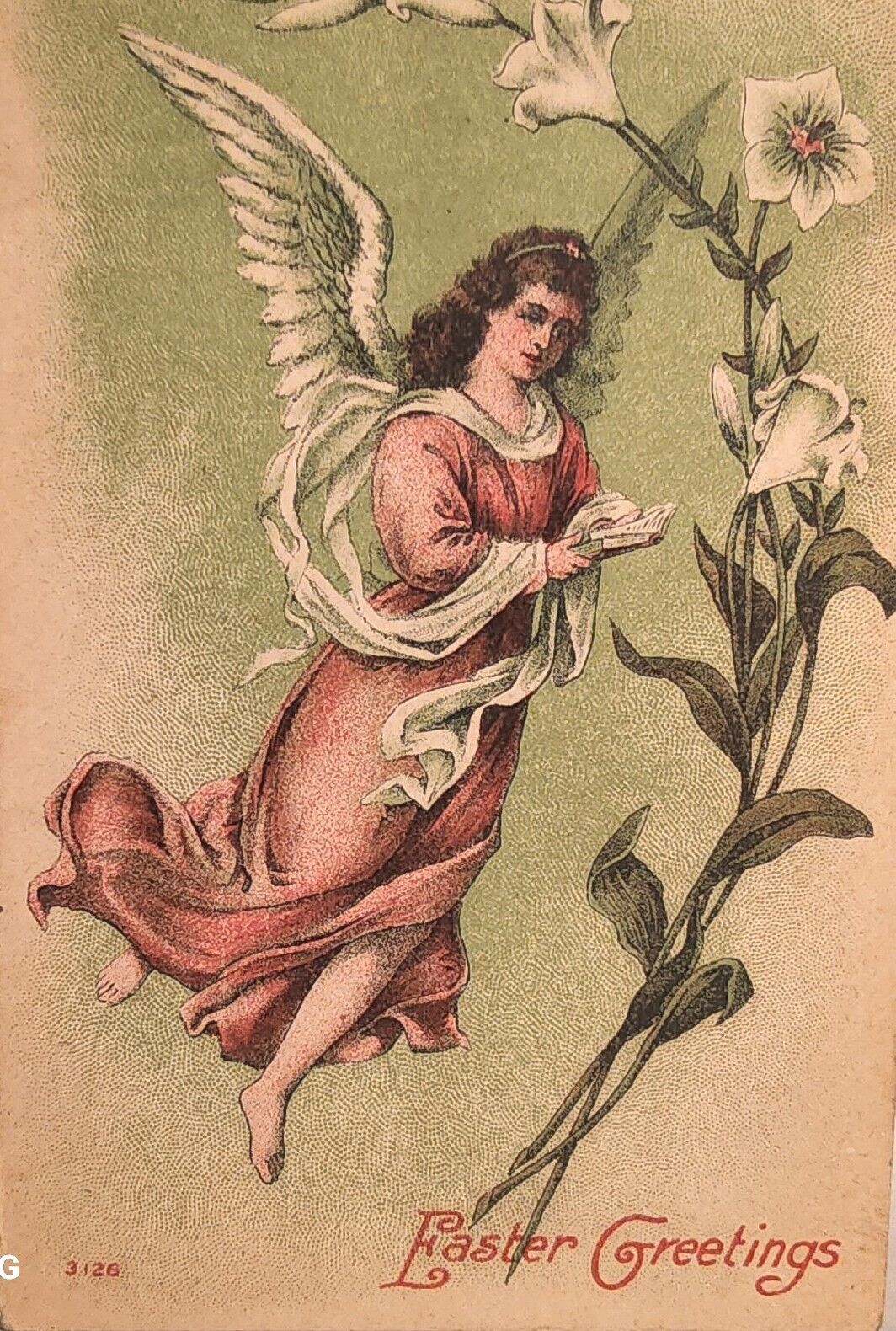 1916 Easter Greetings Postcard. Postcard No. 3126. #-1749