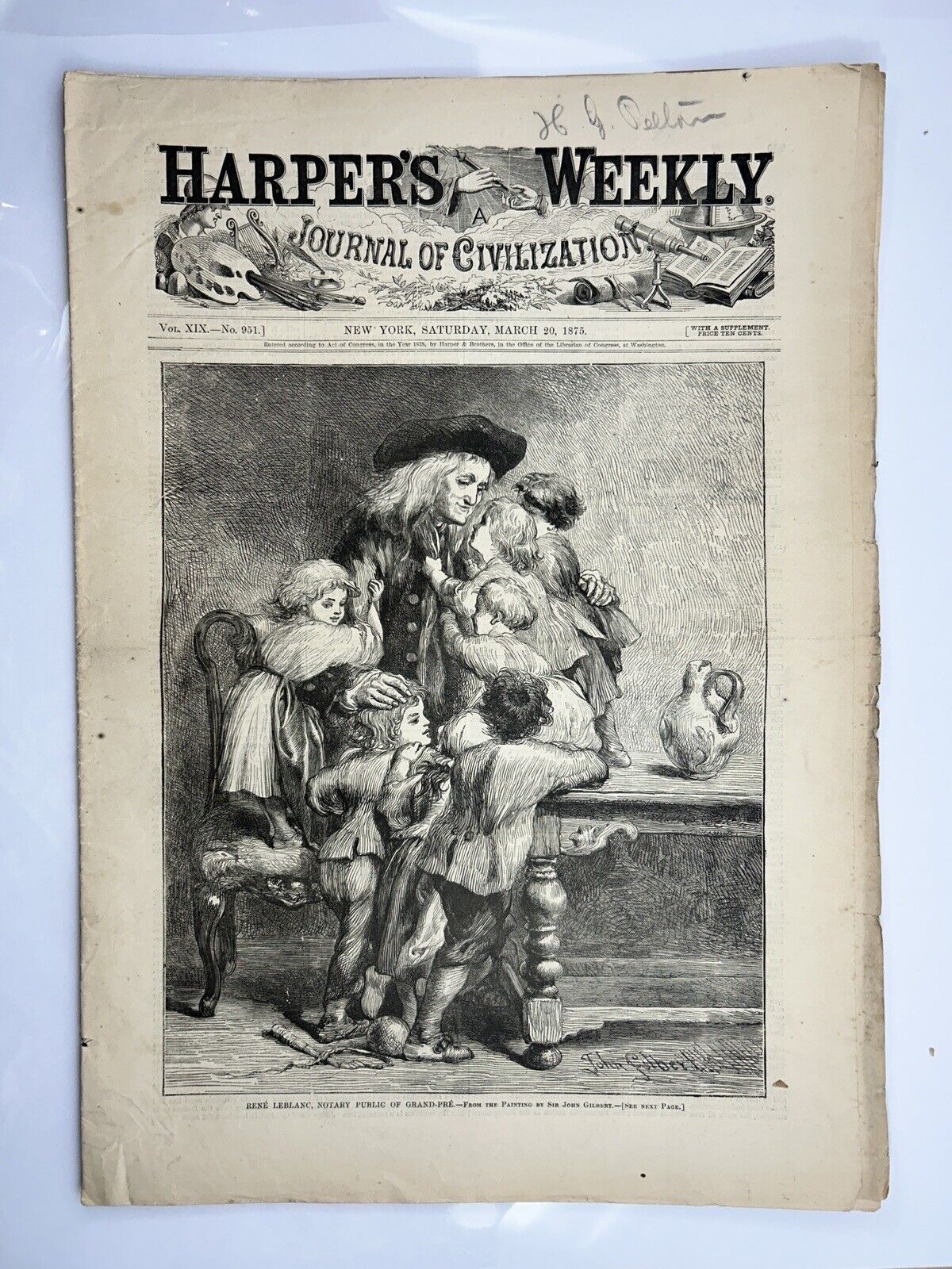 Harper's Weekly - New York - Mar 20, 1875 - Reynard's Holiday - Antelope - Comic