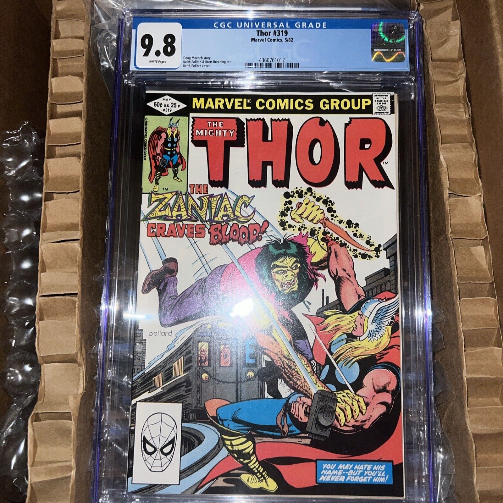 Thor #319 - Marvel Comics 1982 CGC 9.8 Doug Moench story Keith Pollard + Brett B