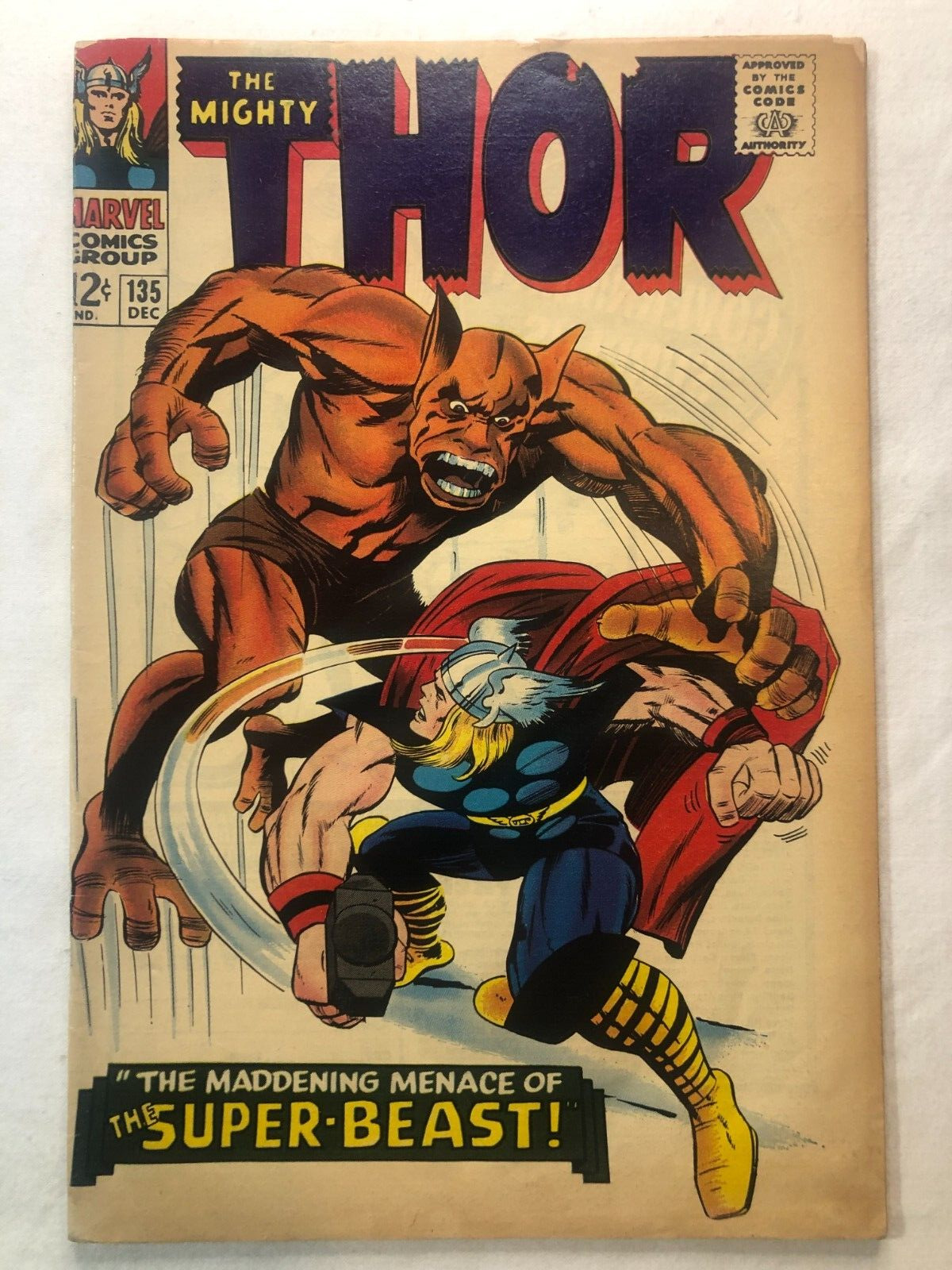 The Mighty Thor #135 December 1966 Vintage Silver Age Marvel Comics Nice Copy