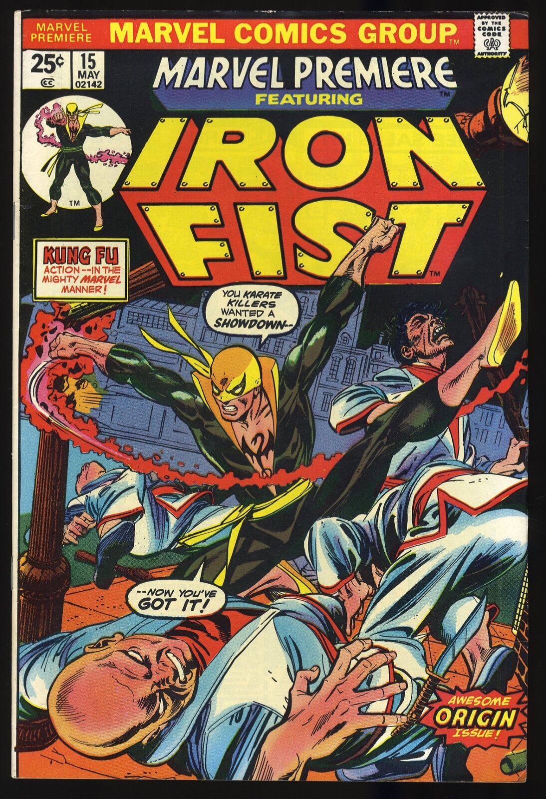 Marvel Premiere #15 FN/VF 7.0 1st Appearance Origin Iron Fist Marvel 1974