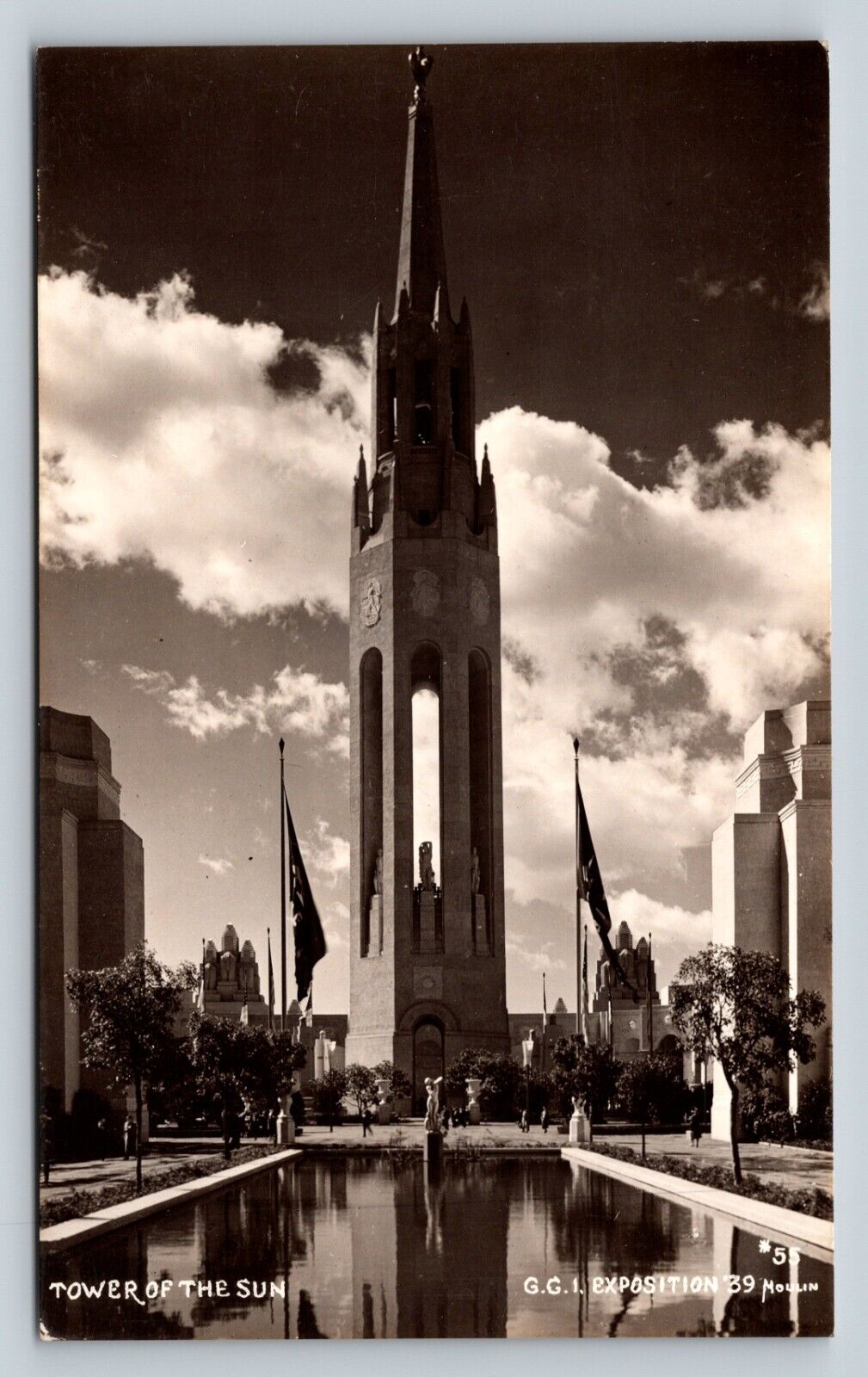 c1939 RPPC TOWER of the SUN Golden Gate International Exposition VTG Postcard