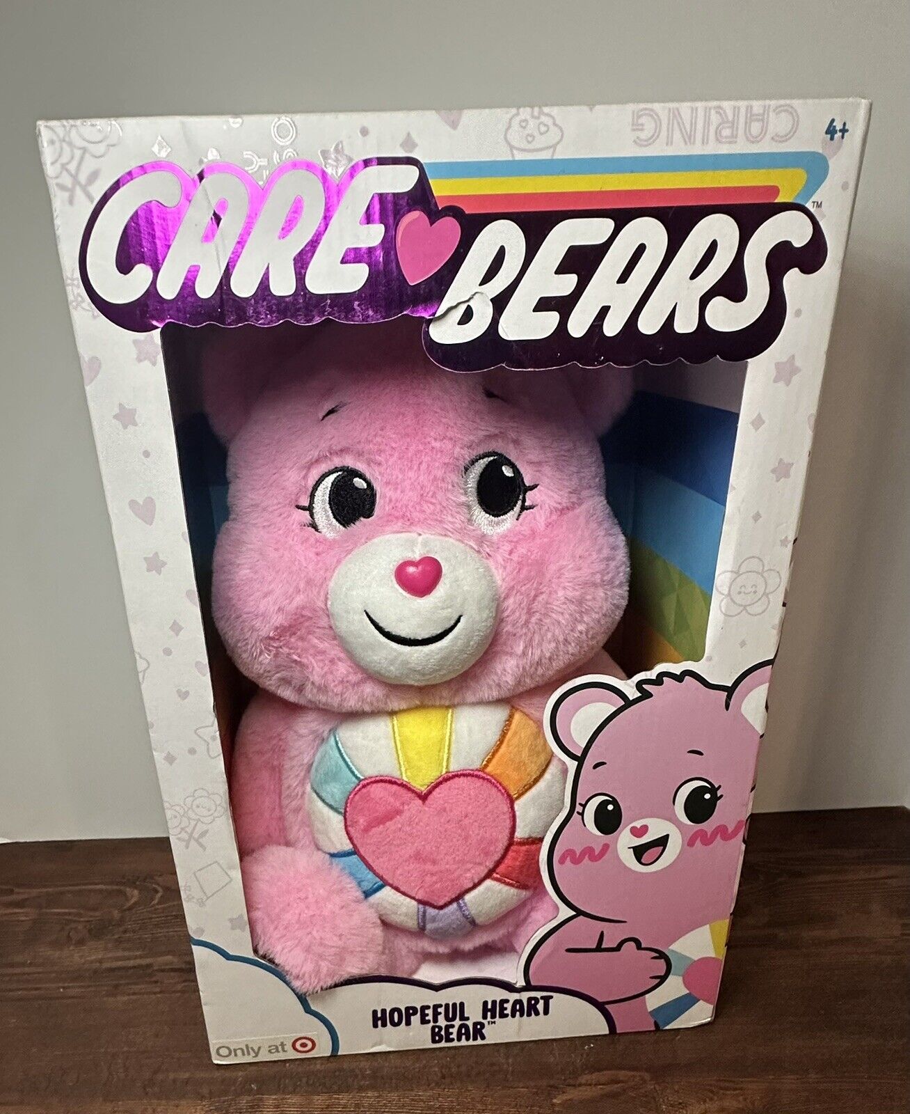 Brand New In Box Care Bears Plush HOPEFUL HEART BEAR  Target Exclusive Beautiful