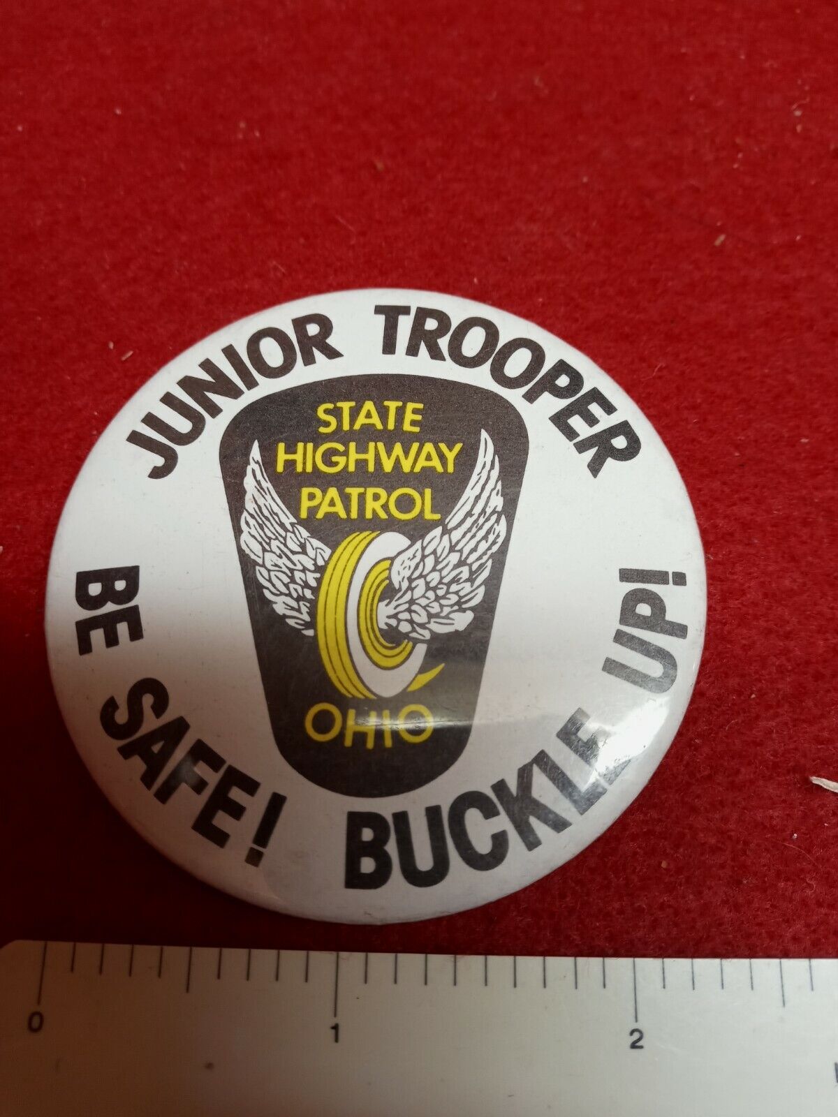 Vintage Ohio State Highway Patrol Junior Trooper Pinback Buttons