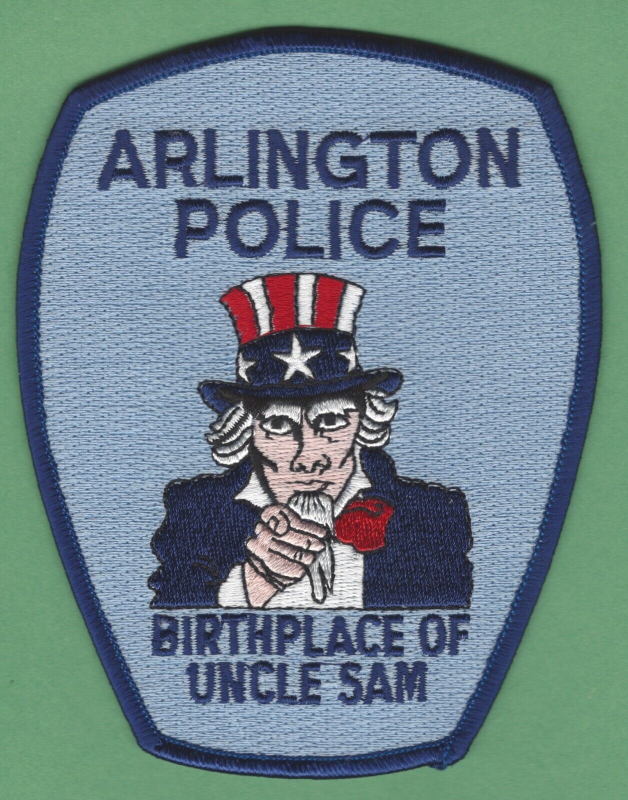 ARLINGTON MASSACHUSETTS POLICE PATCH UNCLE SAM