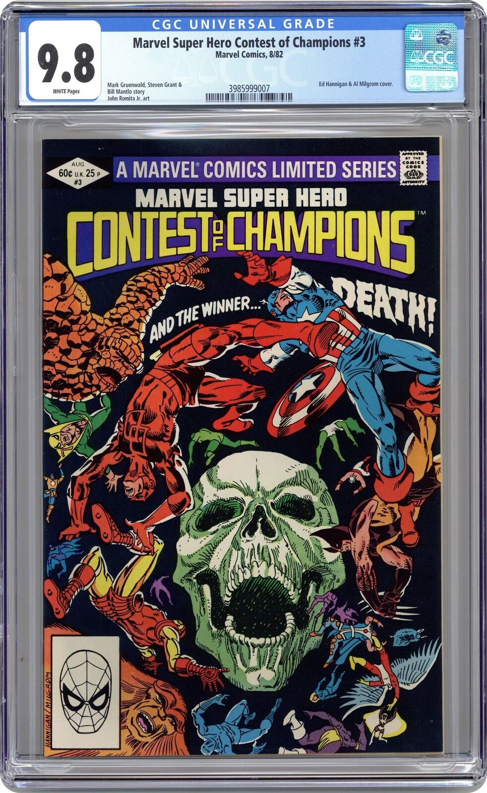 Marvel Super Hero Contest of Champions #3 CGC 9.8 1982 3985999007