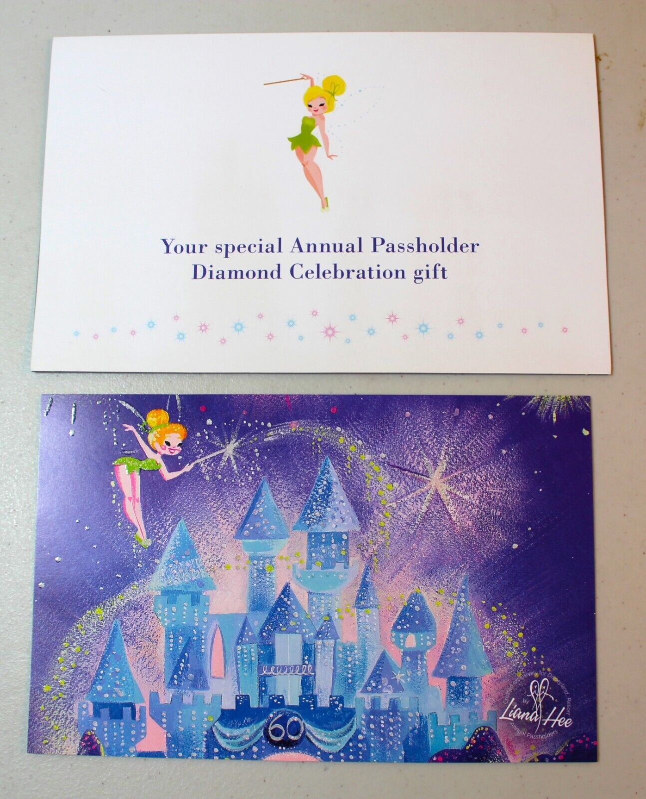 Disneyland Annual Passholder Diamond Celebration Print Tinkerbell by Liana Hee
