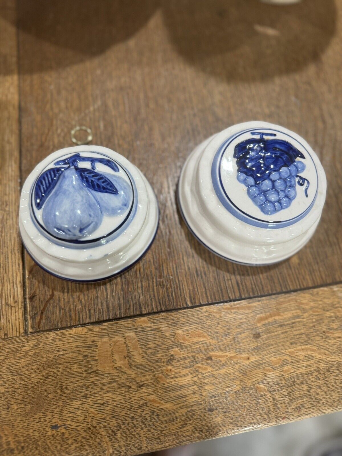 Depp Blue DAIC Vintage Handmade. Blue And White Hand Hand Painted Ceramic