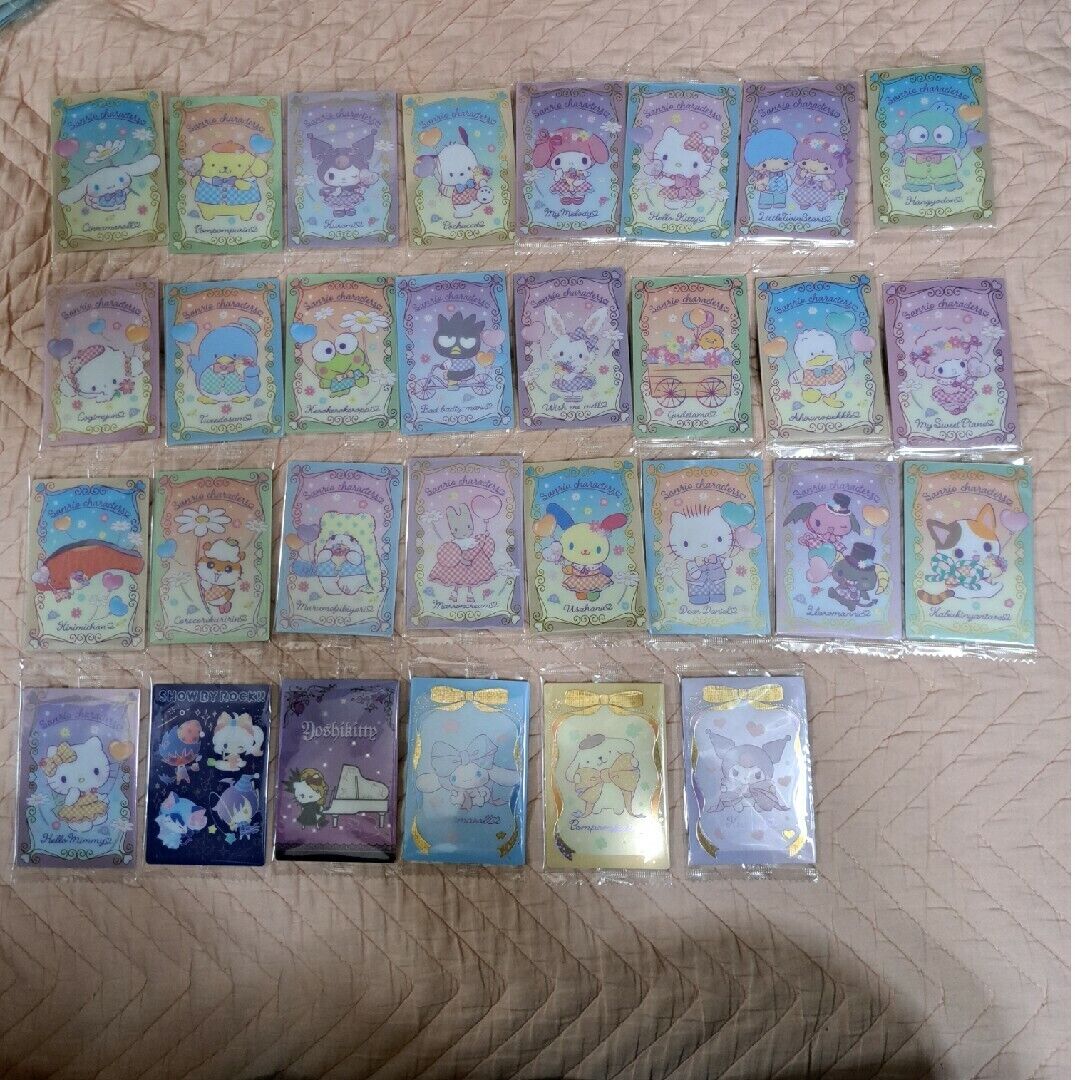 Sanrio Characters 3 Wafer Cards Complete Set of 30