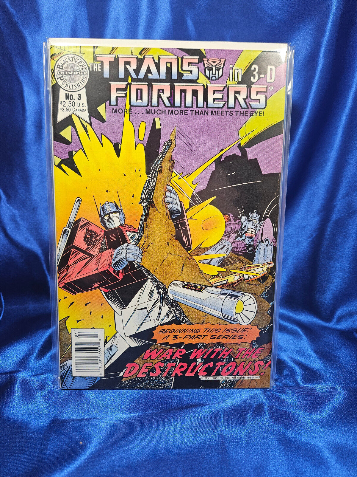 TRANSFORMERS in 3-D #3 FN/VF 7.0 BLACKTHORNE PUBLISHING March 1988