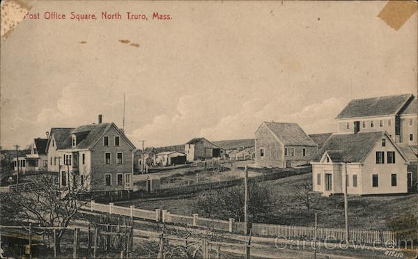 1933 North Truro,MA Post Office Square Barnstable County Massachusetts Postcard