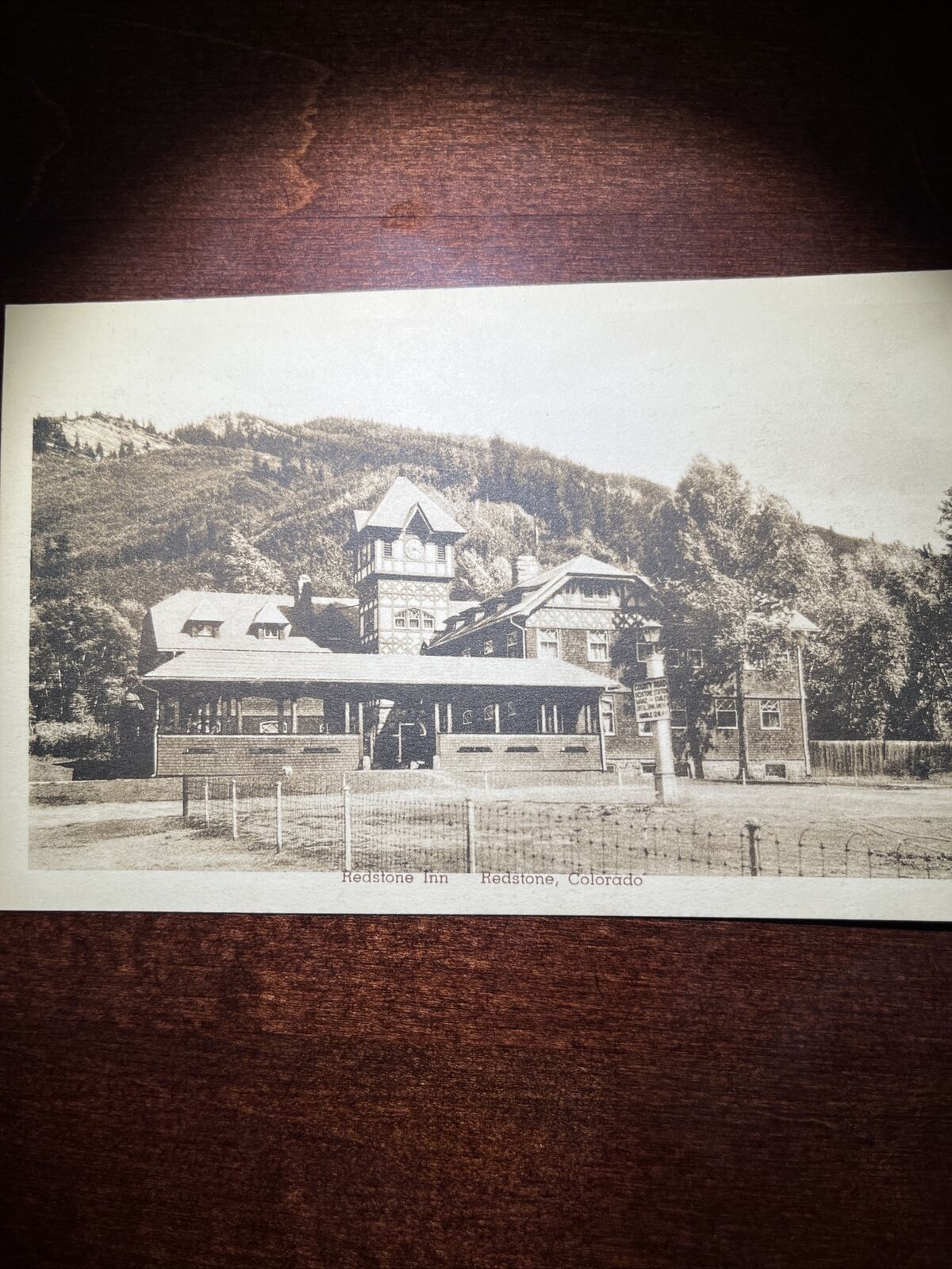 Vintage B&W Redstone Inn Redstone Colorado Postcard