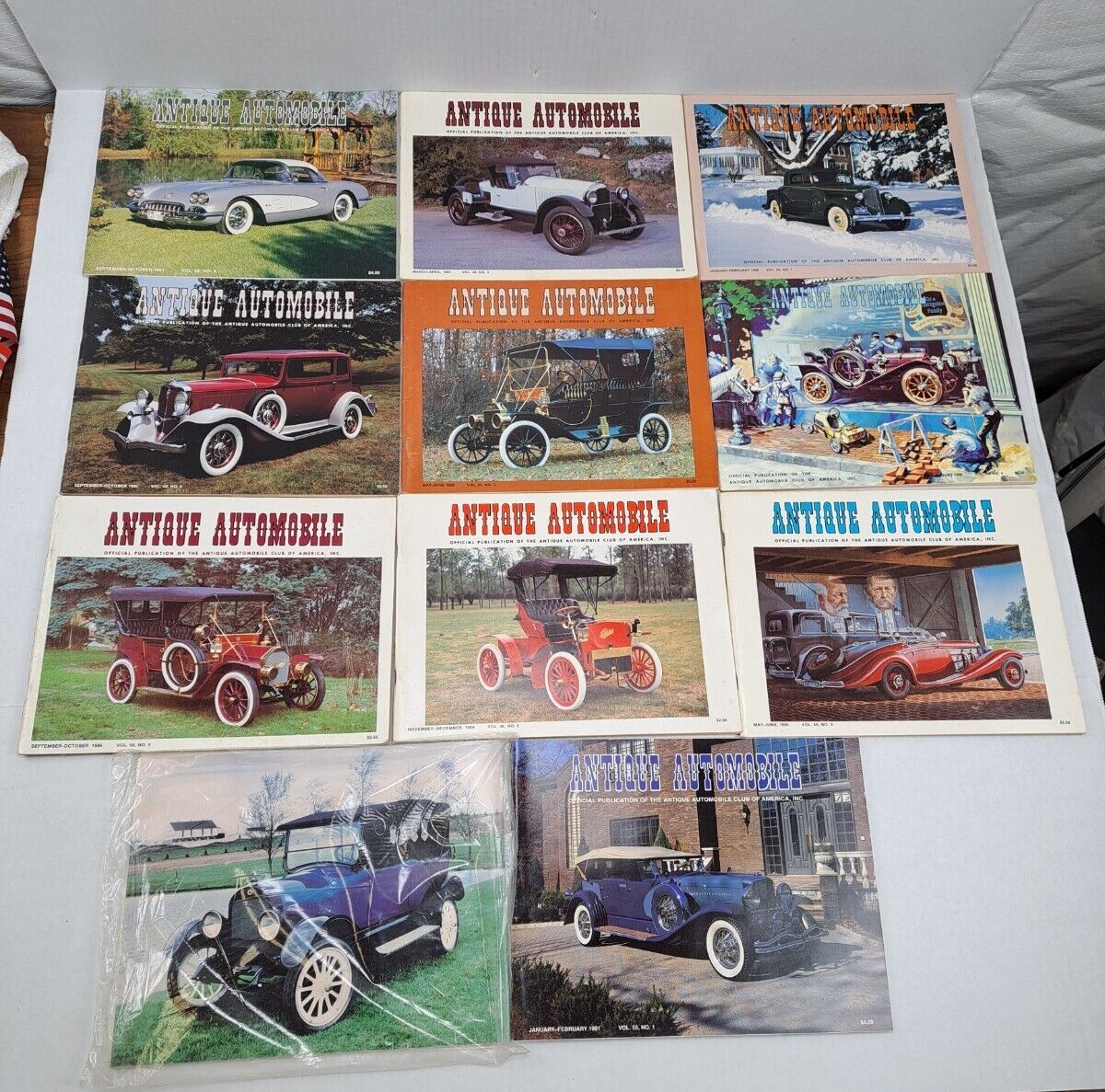 Lot of 11 Antique Automobile Magazines 1984,85,86,90, and 91 Vintage