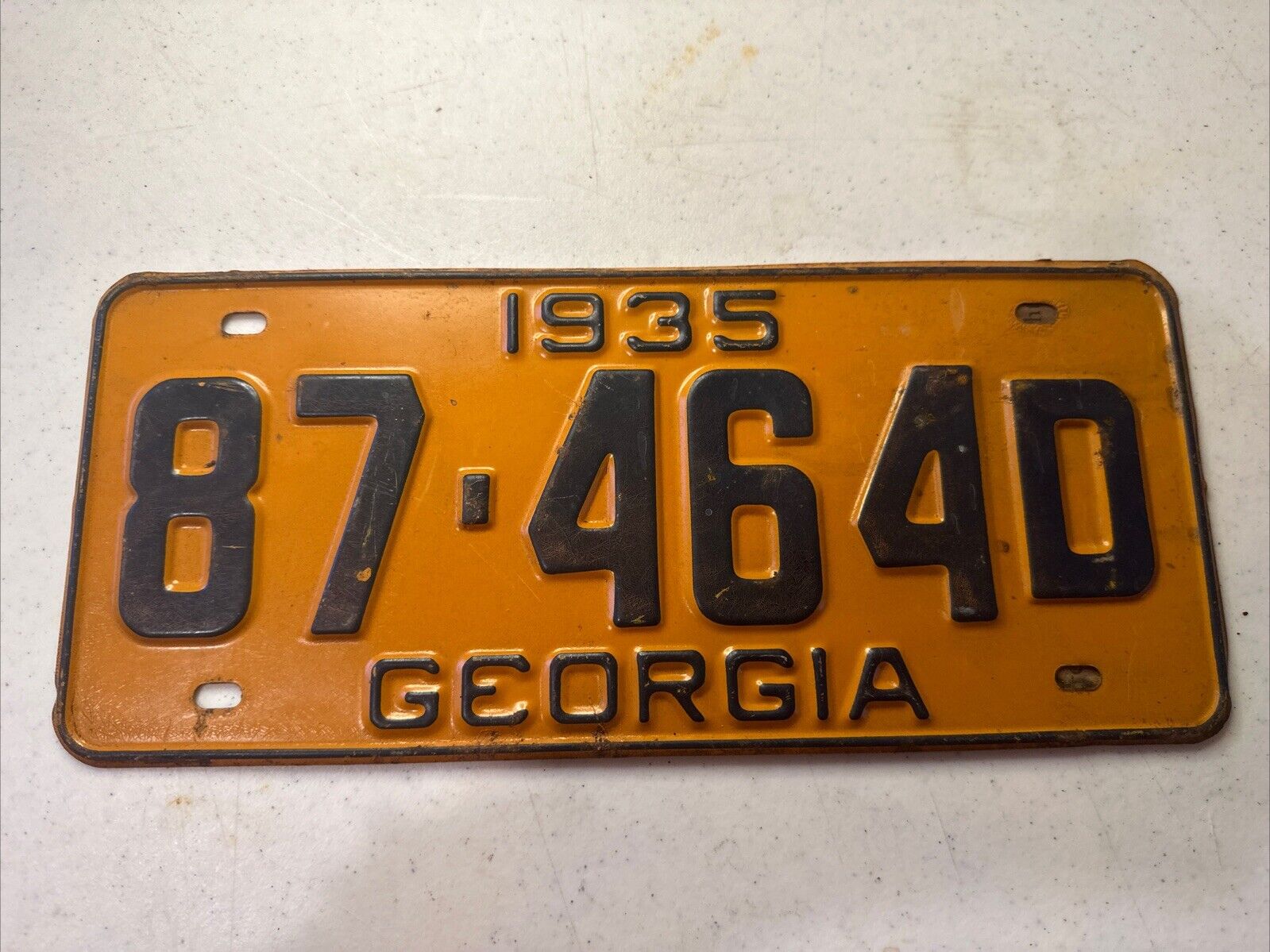  NICE 1935 Georgia License Plate Tag 