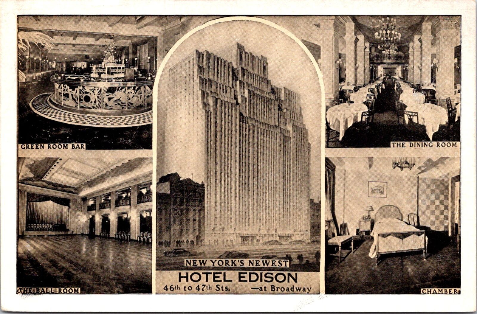 Vintage PPC - Hotel Edison - F53017