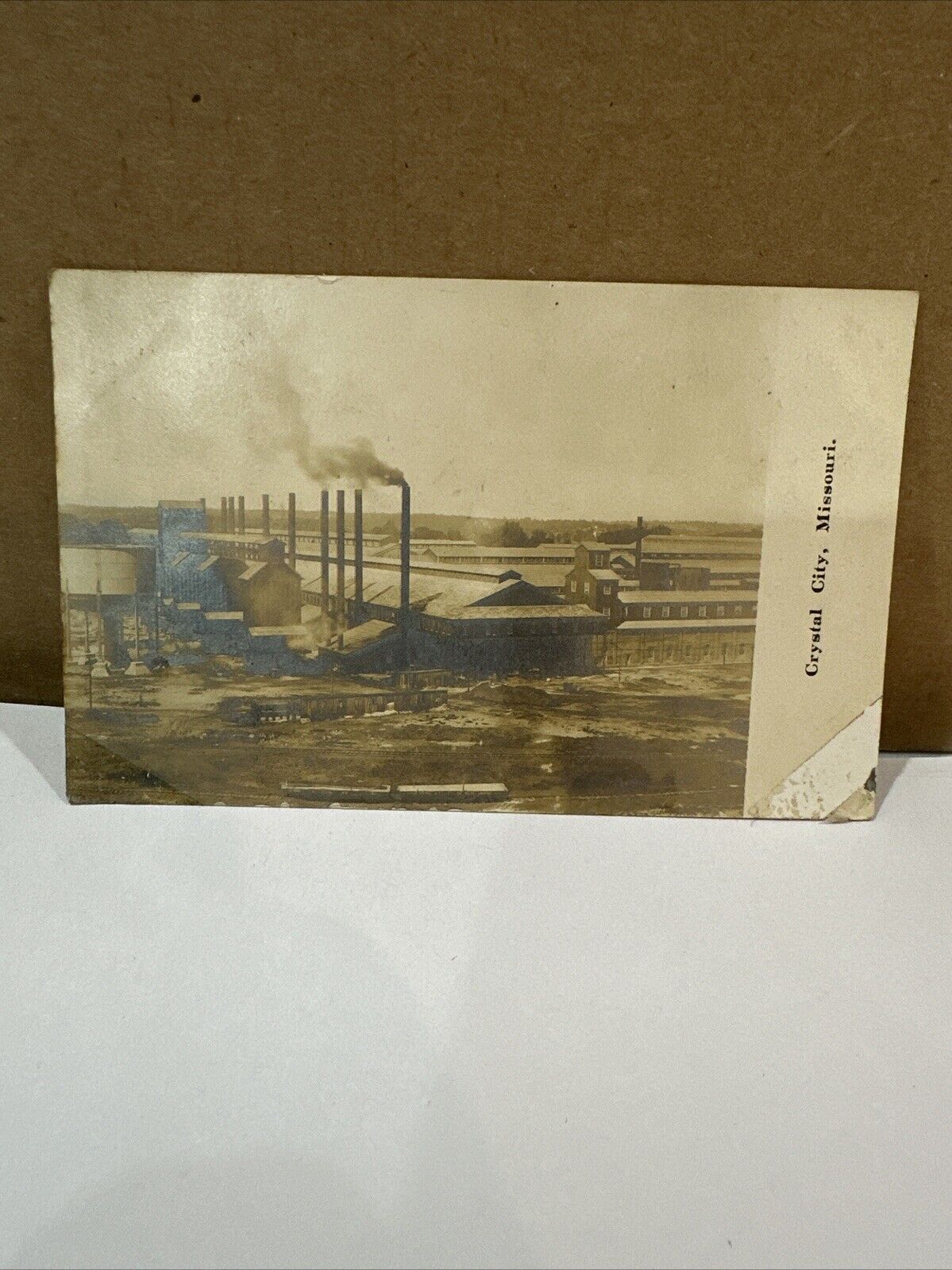 Crystal City Missouri Topographical Postcard RPPC RARE 1909 Industrial