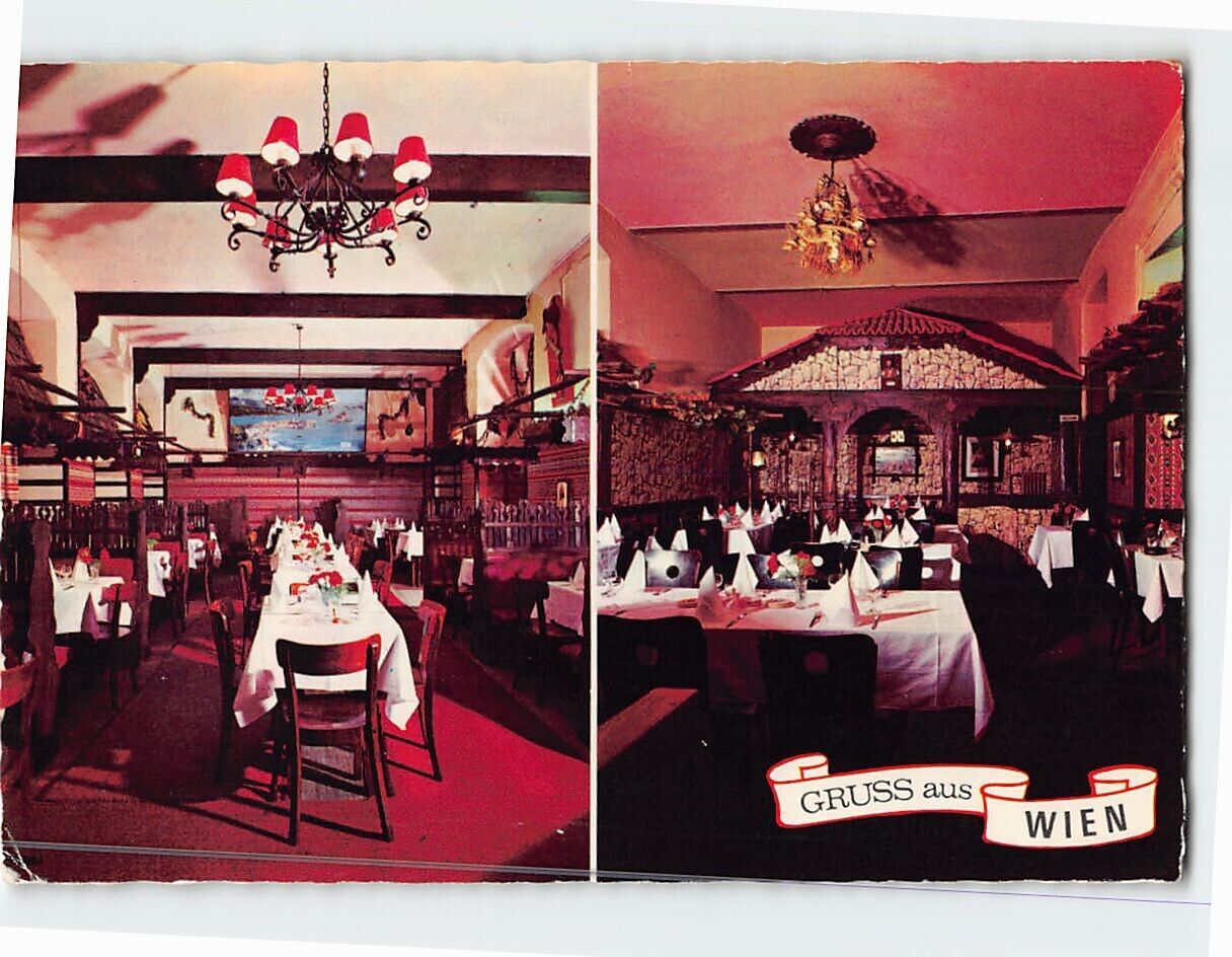 Postcard Interior of a Restaurant