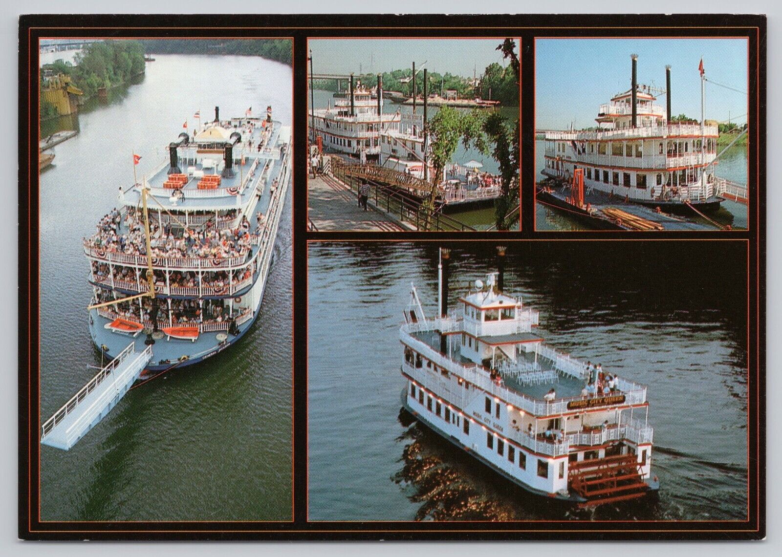 Nashville Tennessee, Rivers Steam Boats, Vintage Postcard